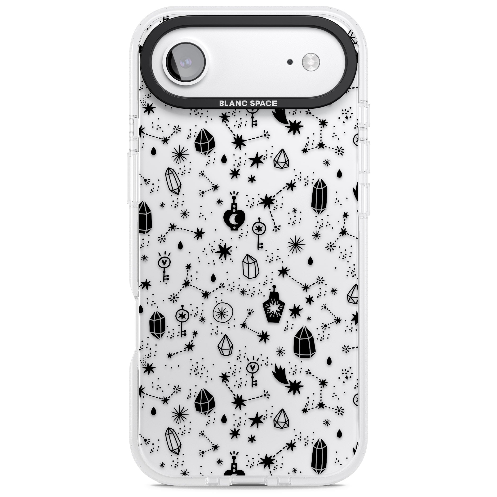 Black Cosmic Crystal iPhone 17 Air Impact Air Clear Phone Case