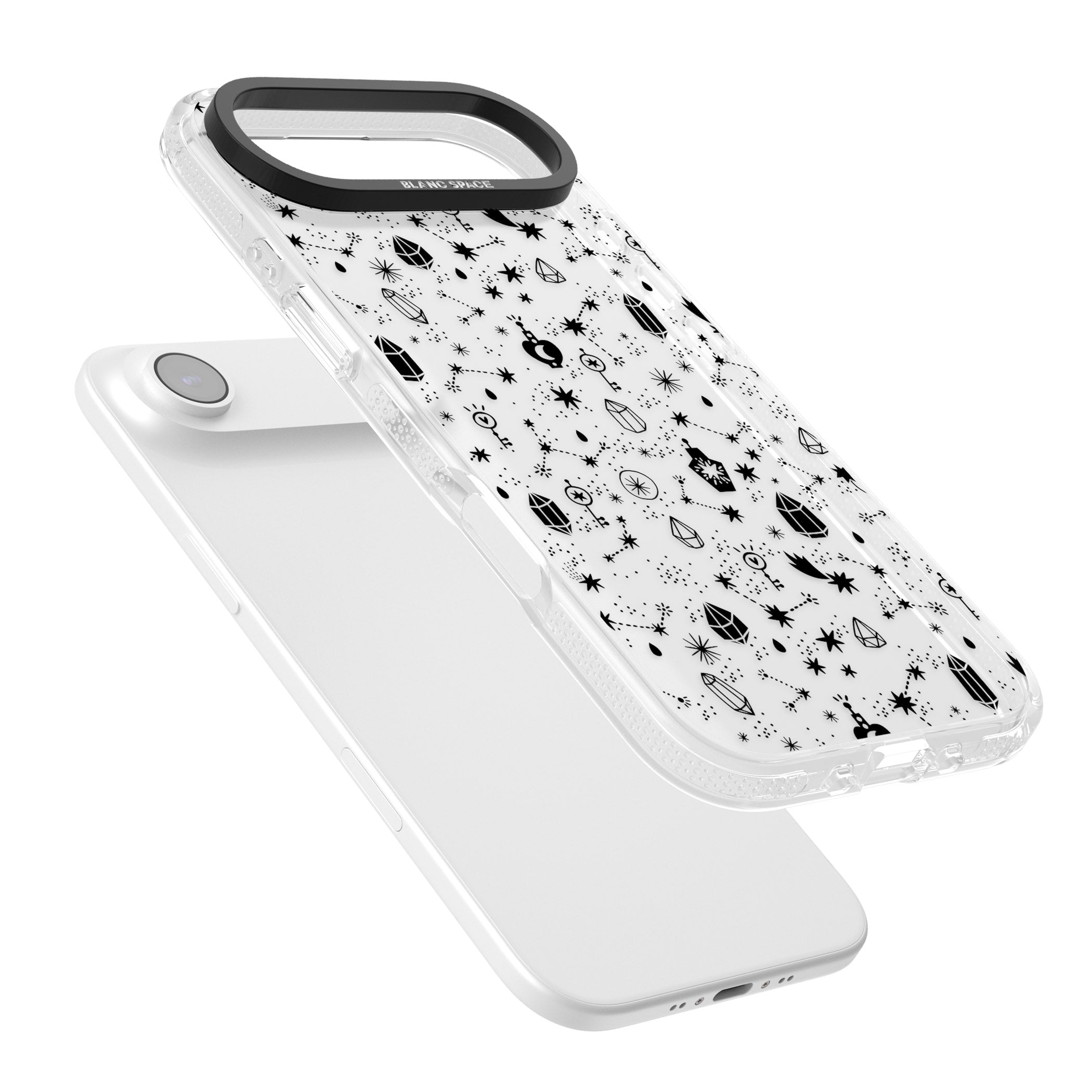 Black Cosmic Crystal iPhone 17 Air Impact Air Clear Phone Case Colours