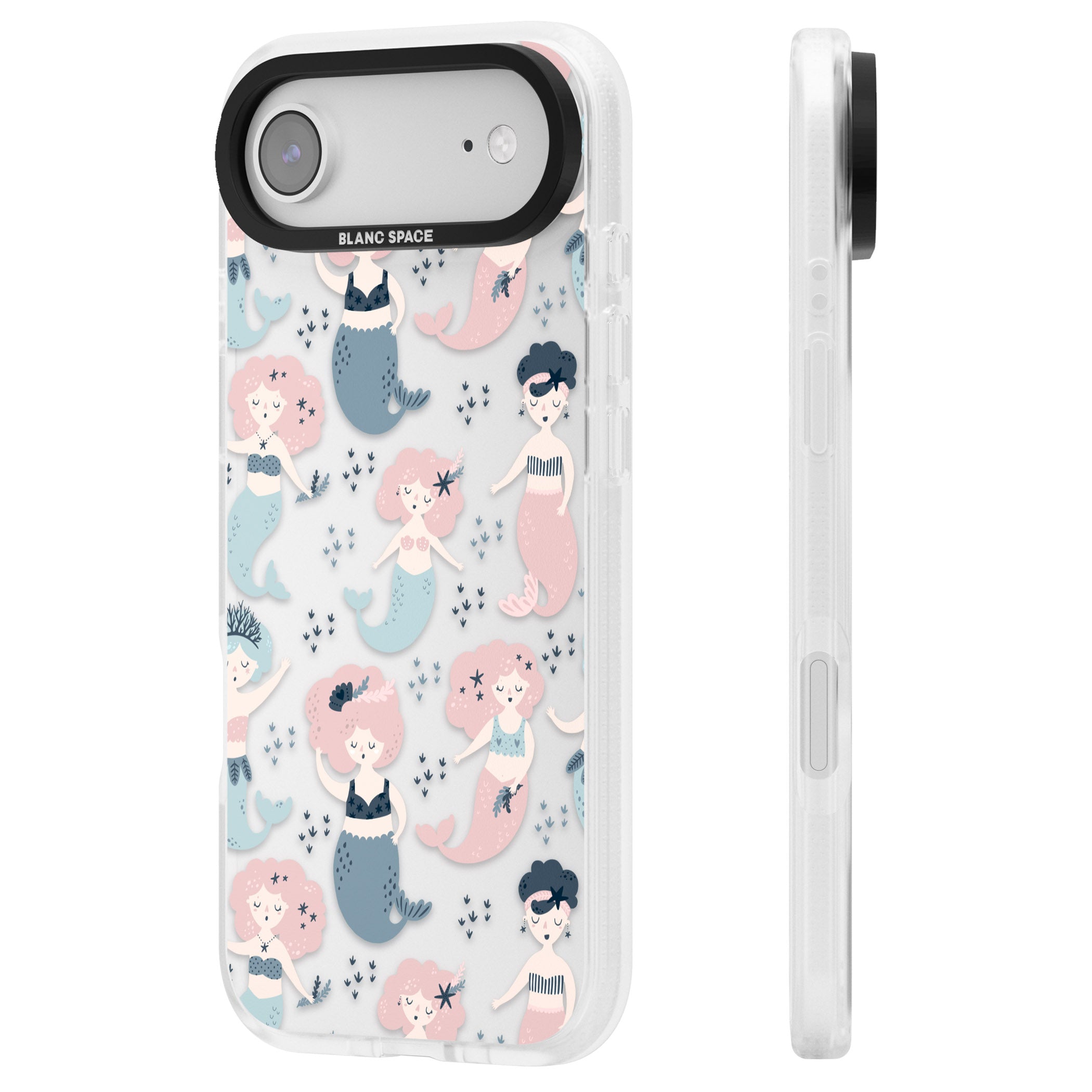 Under The Sea Mermaids (Clear) iPhone 17 Air Impact Air Clear Phone Case Side Profile