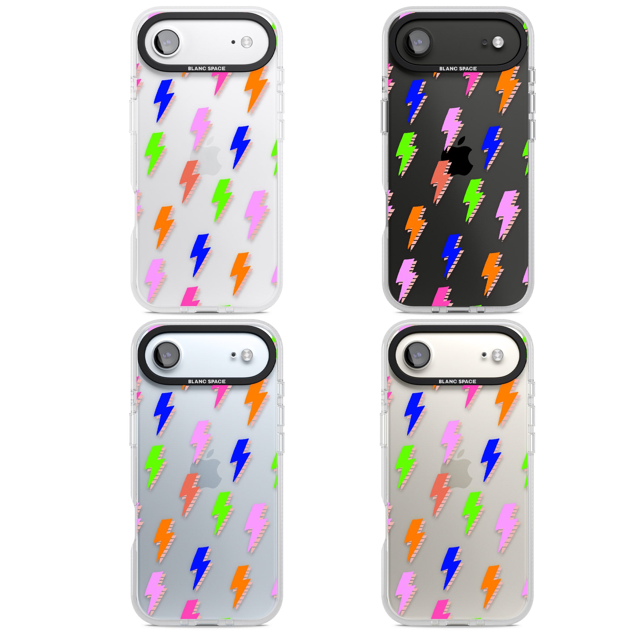 Rainbow Pop Lightning iPhone 17 Air Impact Air Clear Phone Case APT Impact Protection