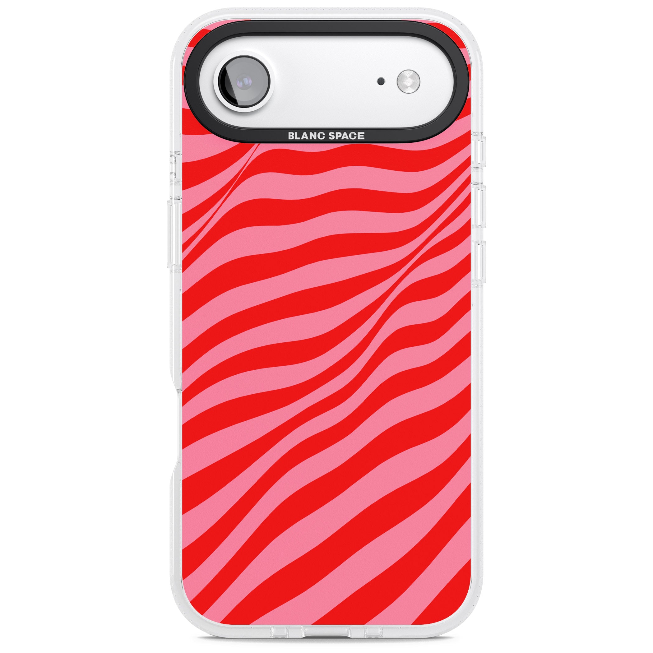 Pink & Red Distorted Line iPhone 17 Air Impact Air Clear Phone Case