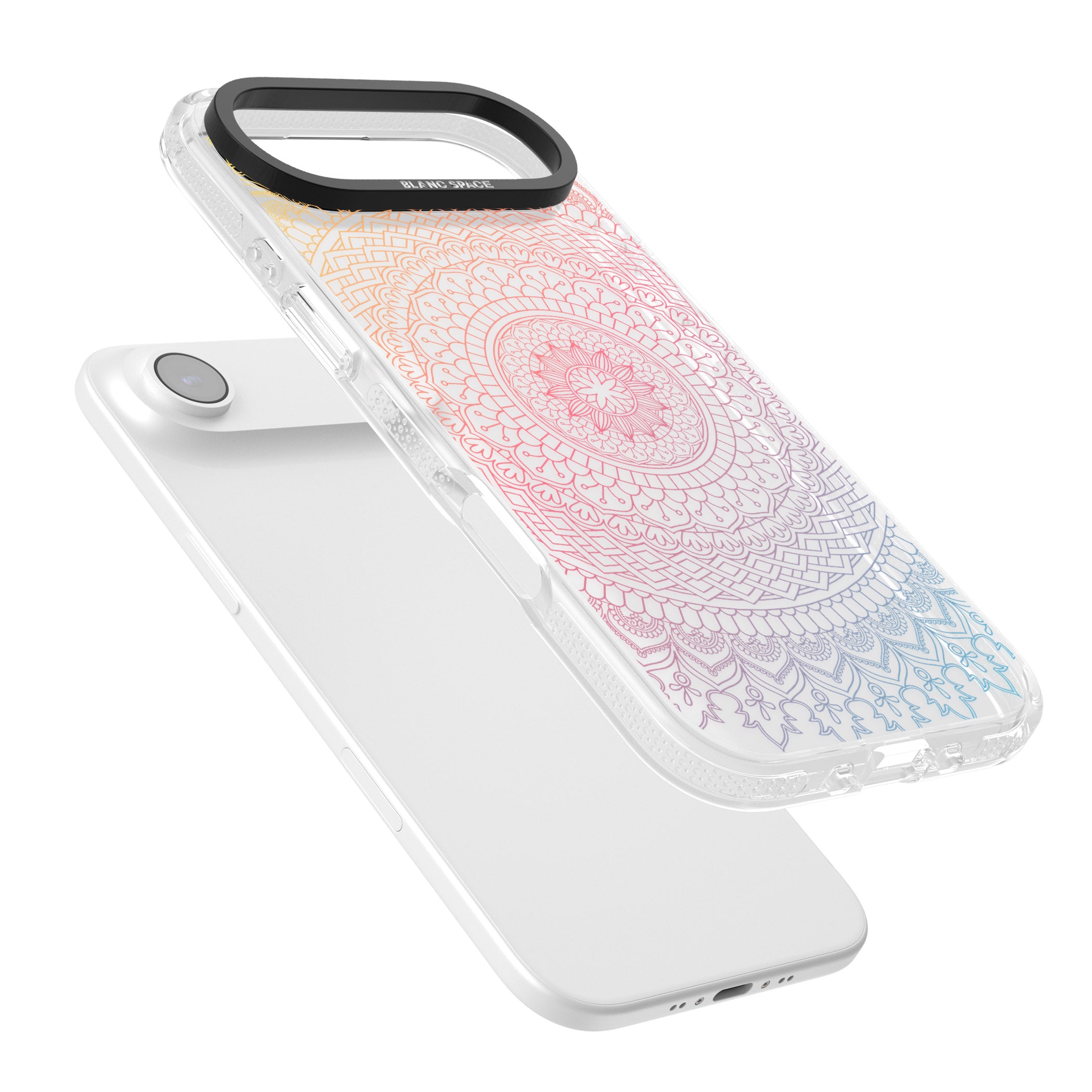 Rainbow Mandala iPhone 17 Air Impact Air Clear Phone Case Colours