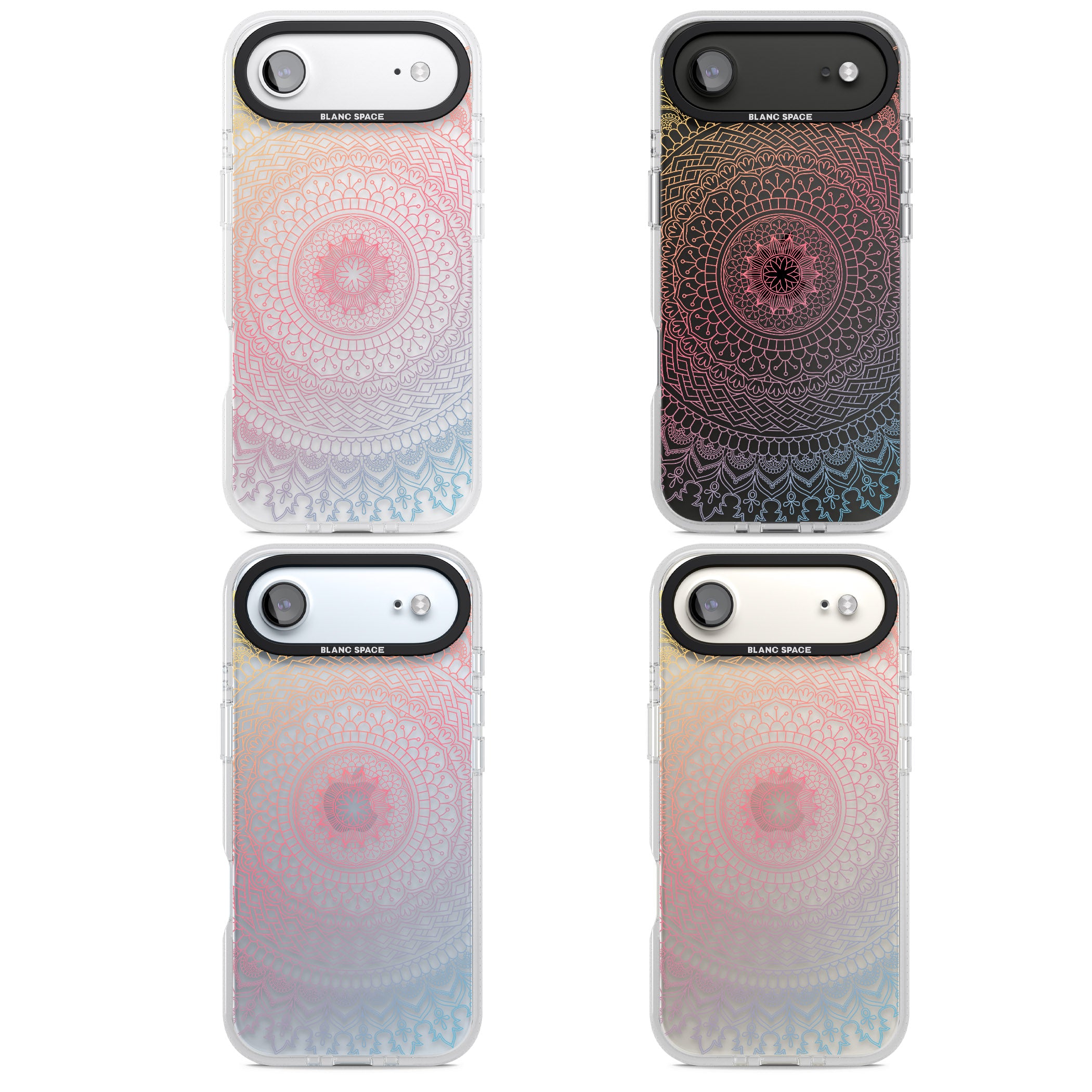 Rainbow Mandala iPhone 17 Air Impact Air Clear Phone Case APT Impact Protection