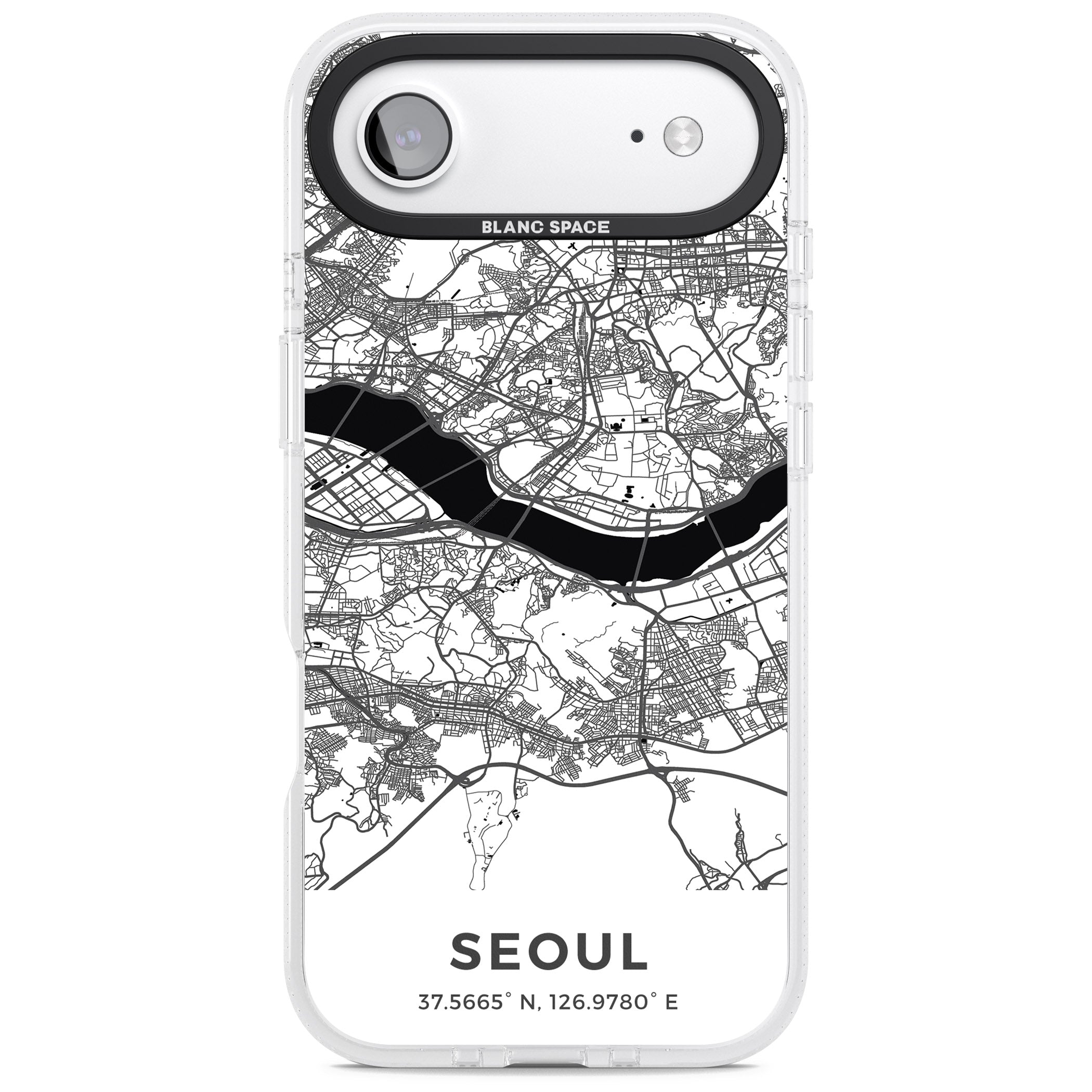 Seoul City Map iPhone 17 Air Impact Air Clear Phone Case