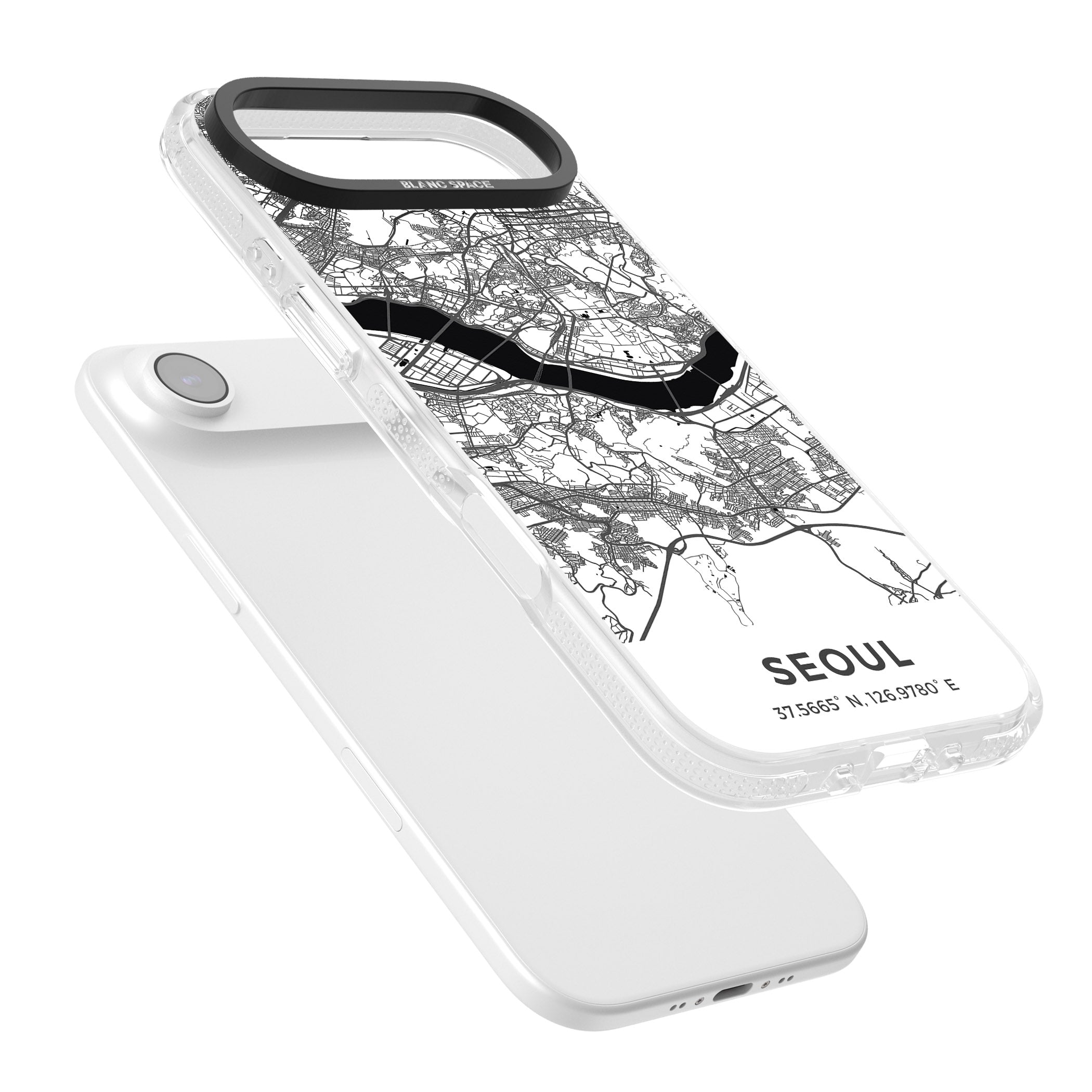 Seoul City Map iPhone 17 Air Impact Air Clear Phone Case Colours