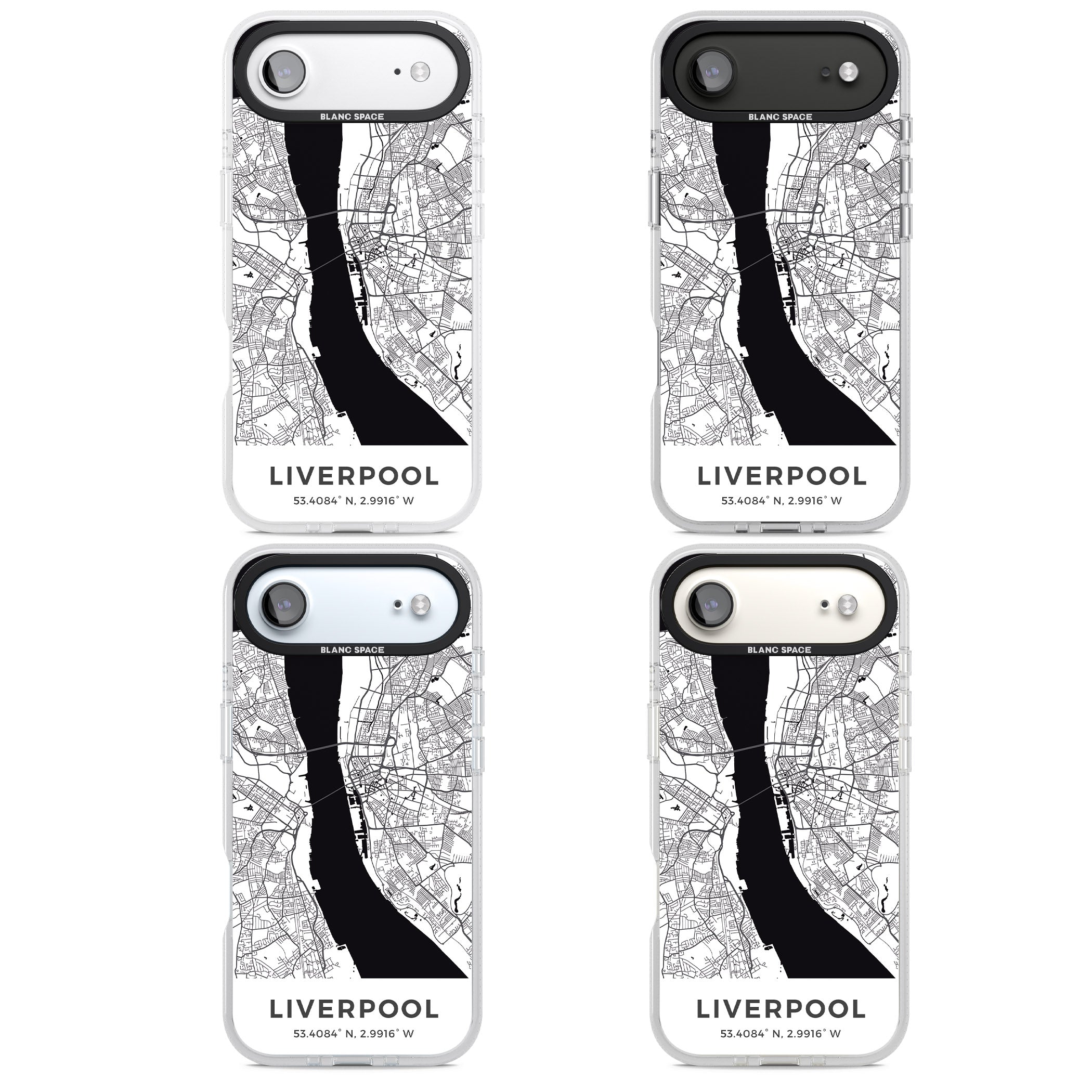 Liverpool Map iPhone 17 Air Impact Air Clear Phone Case APT Impact Protection