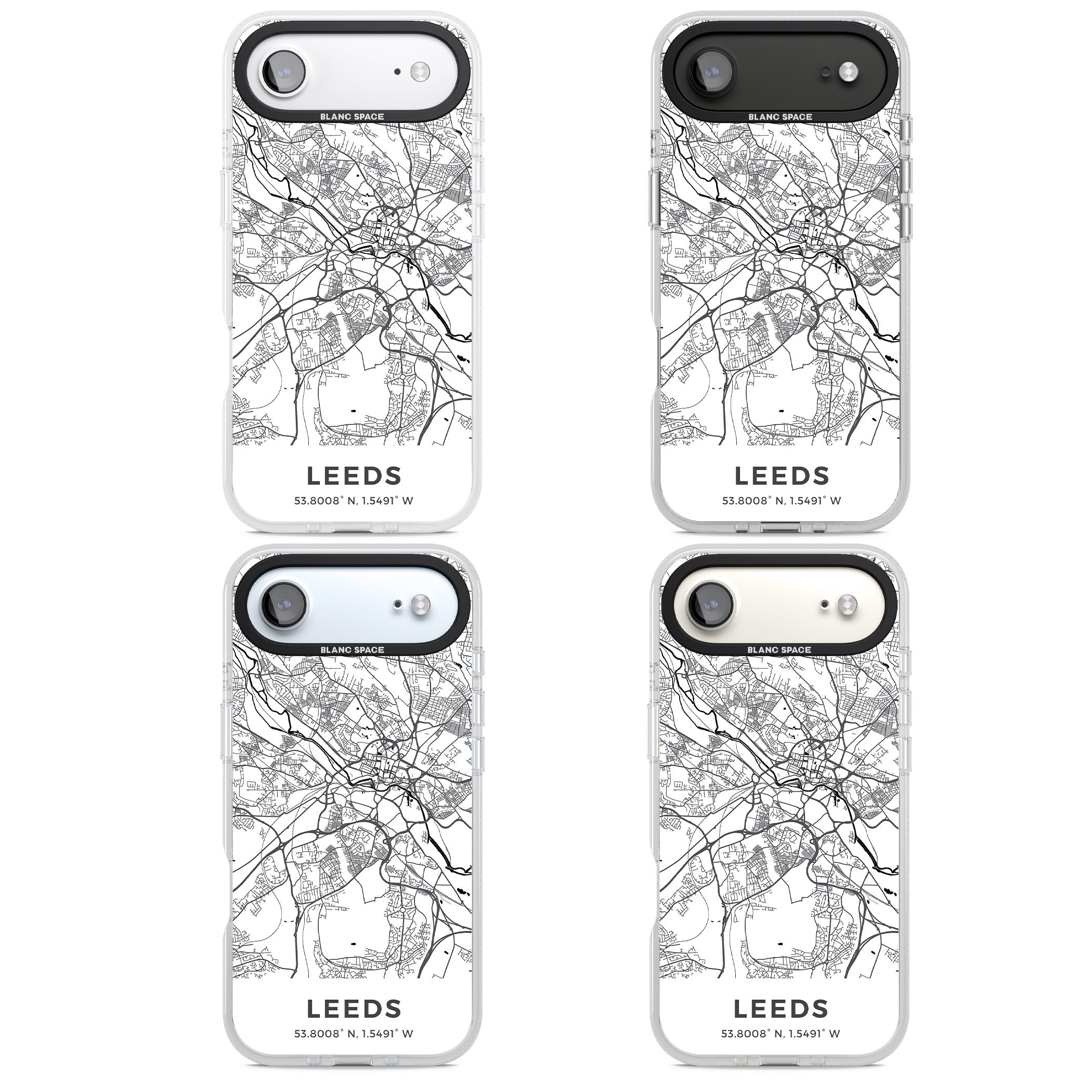 Leeds Map iPhone 17 Air Impact Air Clear Phone Case APT Impact Protection