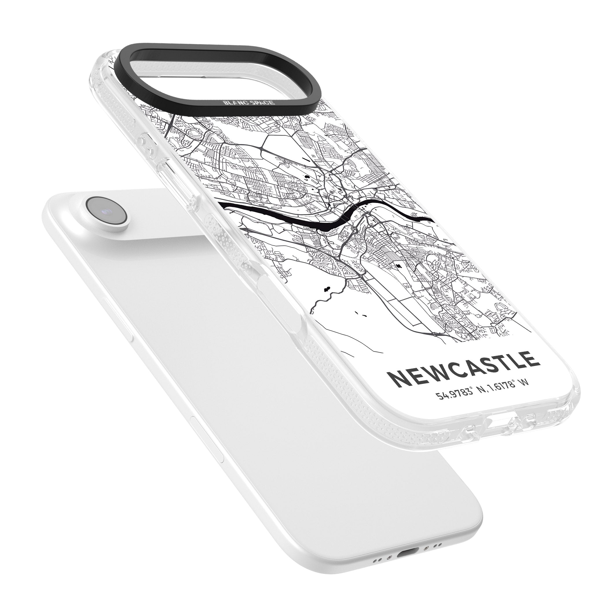 Newcastle City Map iPhone 17 Air Impact Air Clear Phone Case Colours