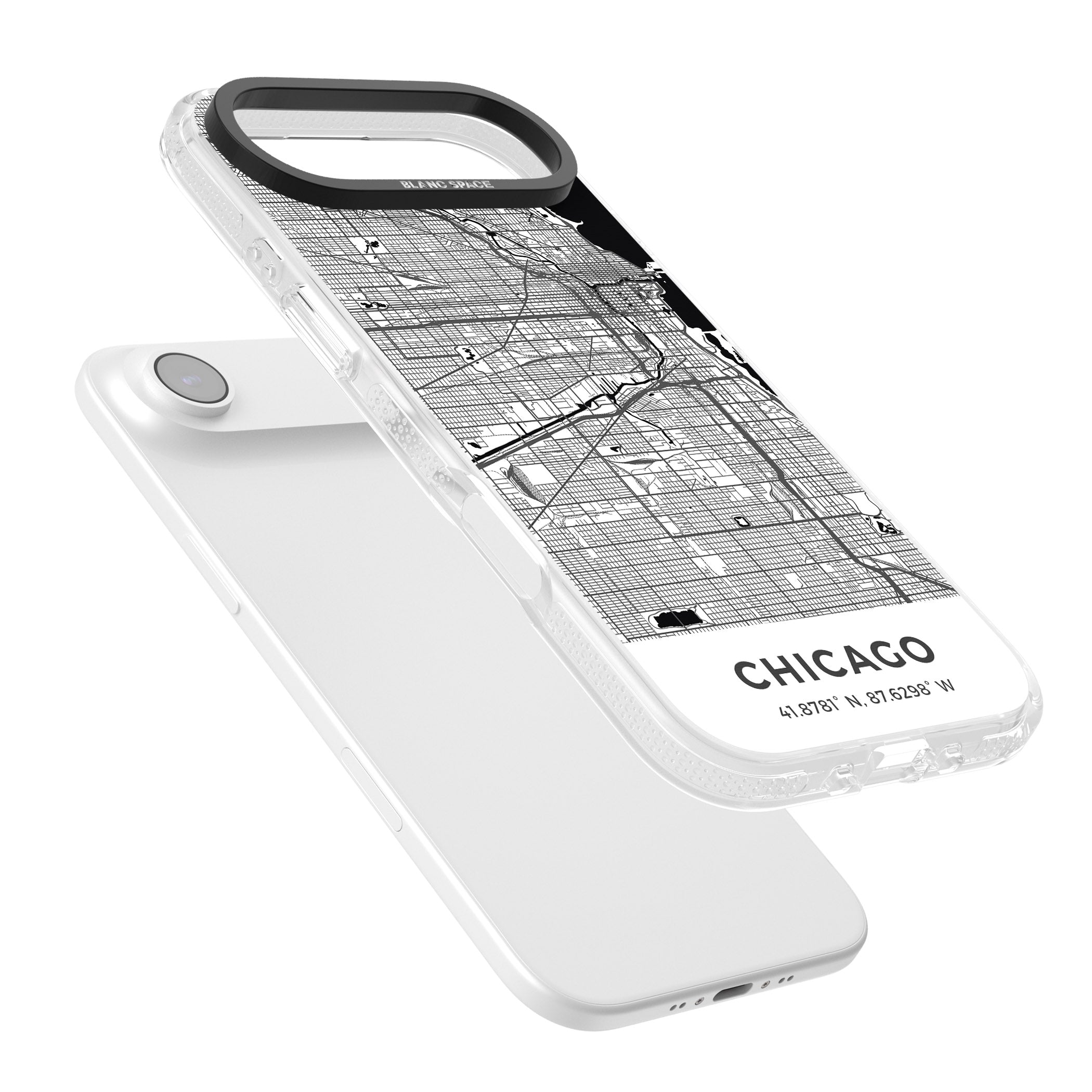 Chicago Map iPhone 17 Air Impact Air Clear Phone Case Colours
