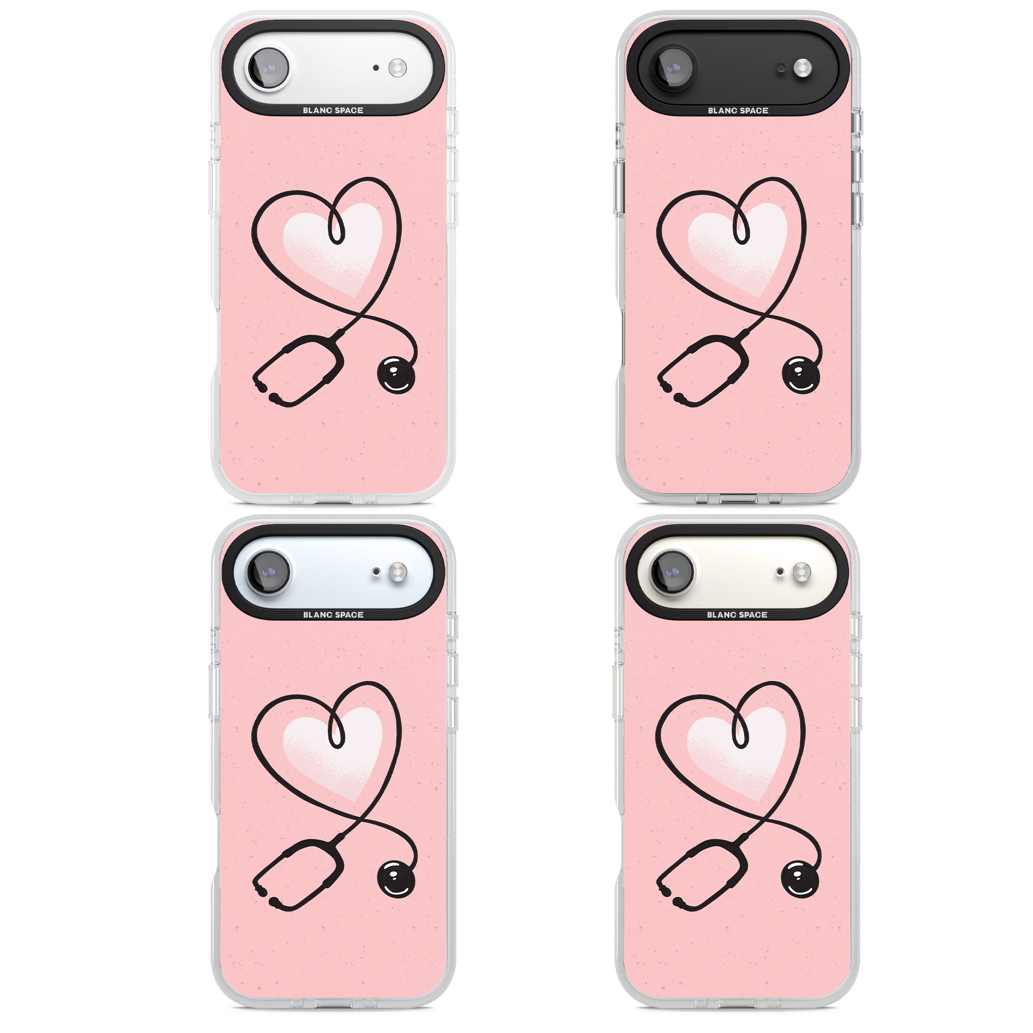 Stethoscope Heart iPhone 17 Air Impact Air Clear Phone Case APT Impact Protection