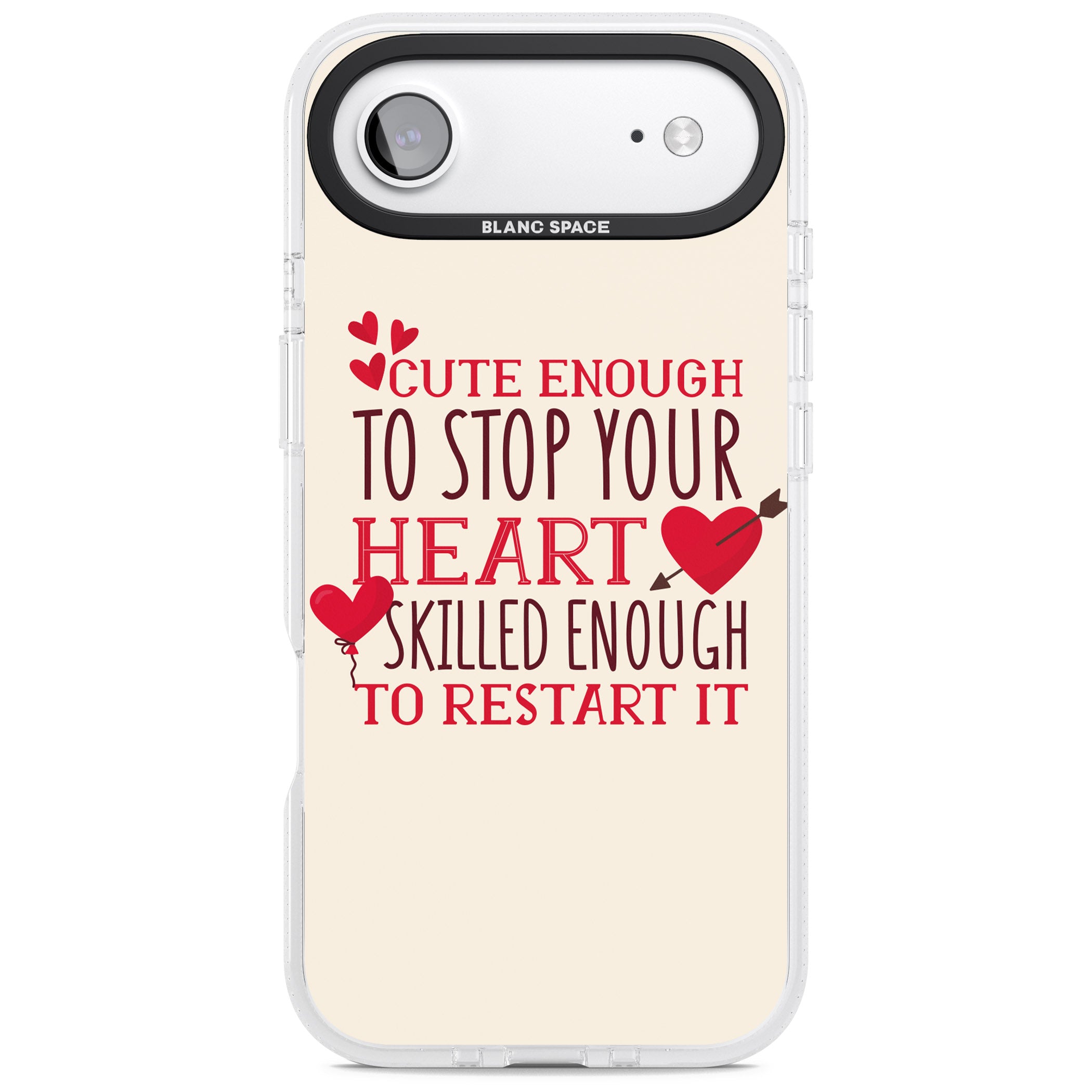 Cute Enough To Stop Your Heart iPhone 17 Air Impact Air Clear Phone Case