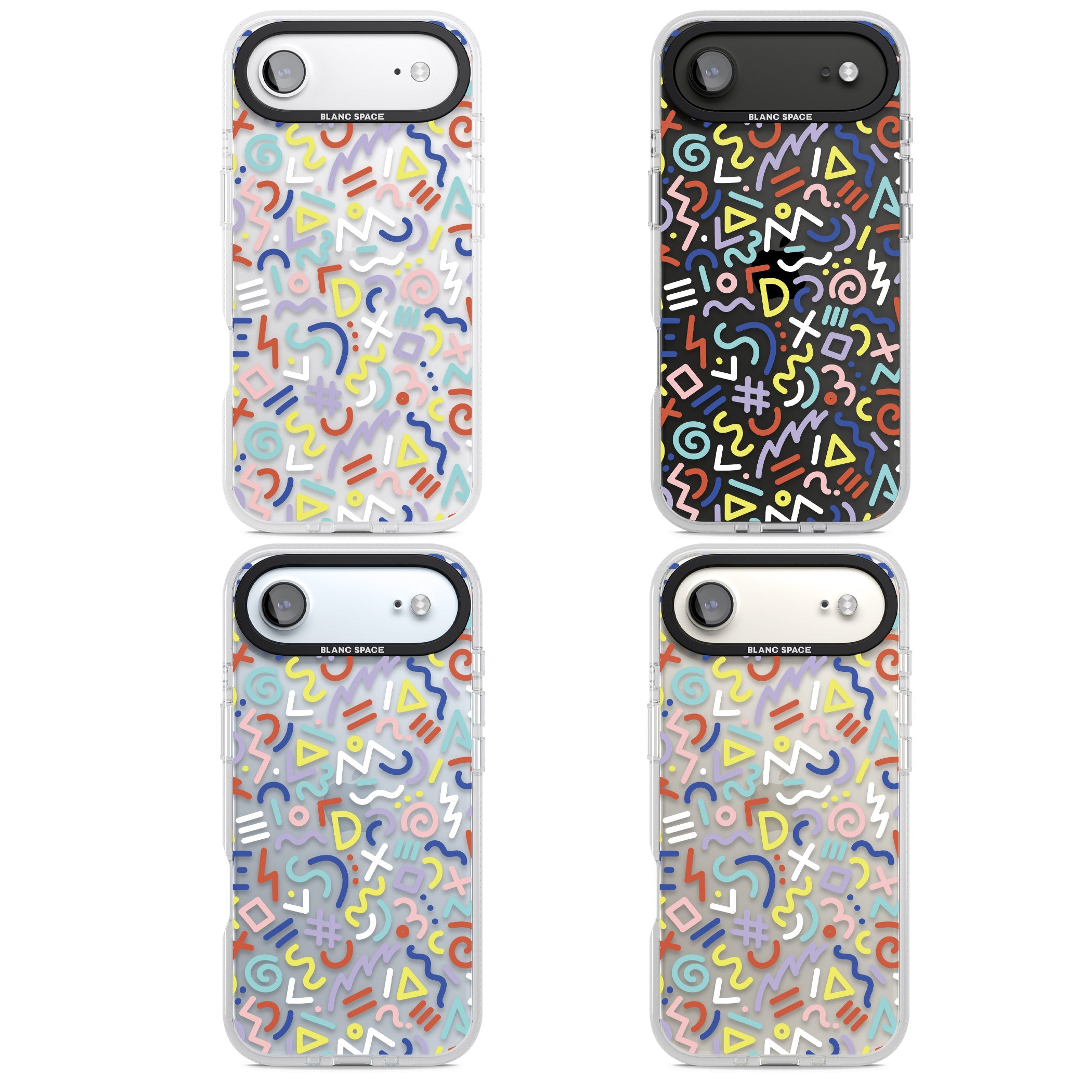 Colorful Retro Pattern iPhone 17 Air Impact Air Clear Phone Case APT Impact Protection