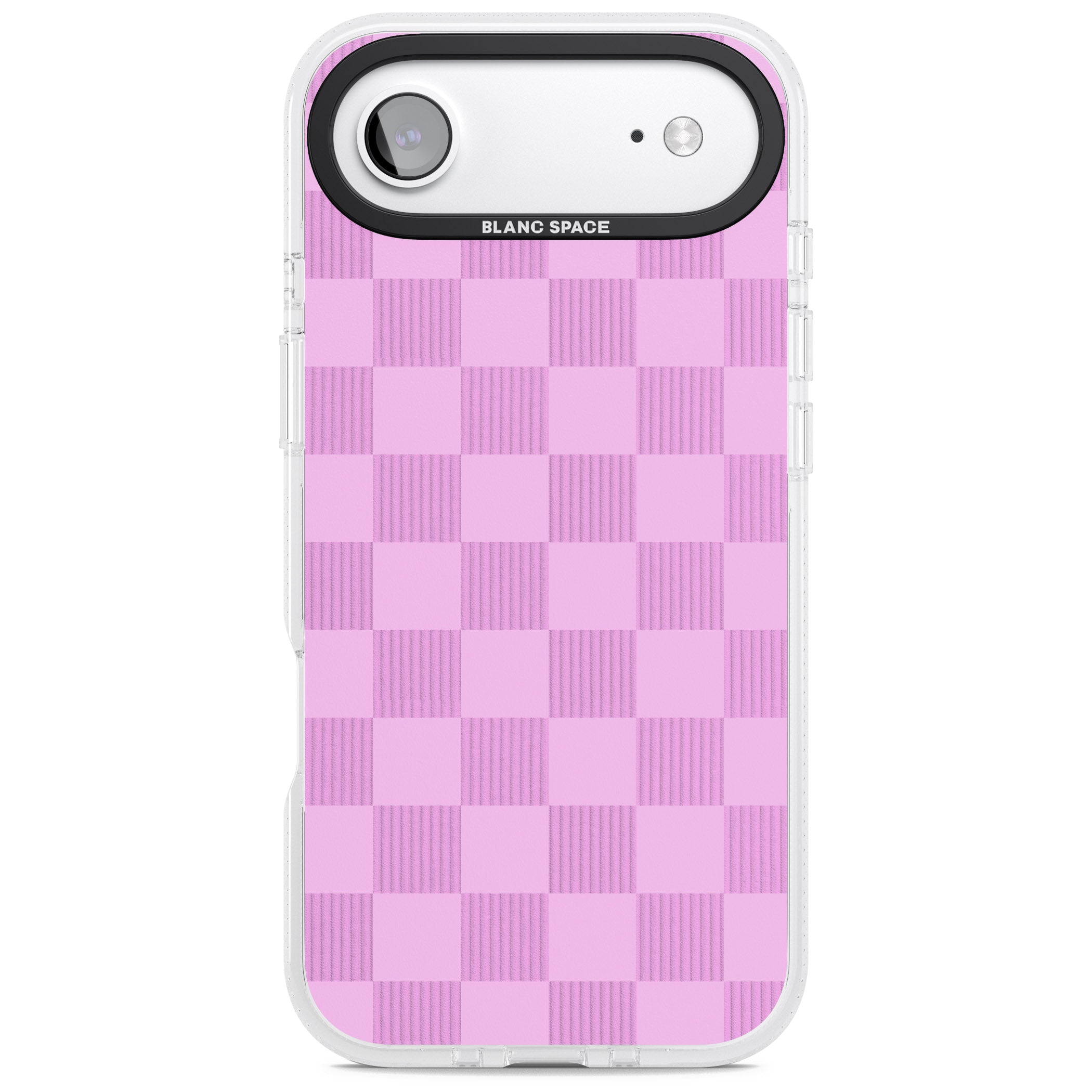 Bubblegum Checkered iPhone 17 Air Impact Air Clear Phone Case