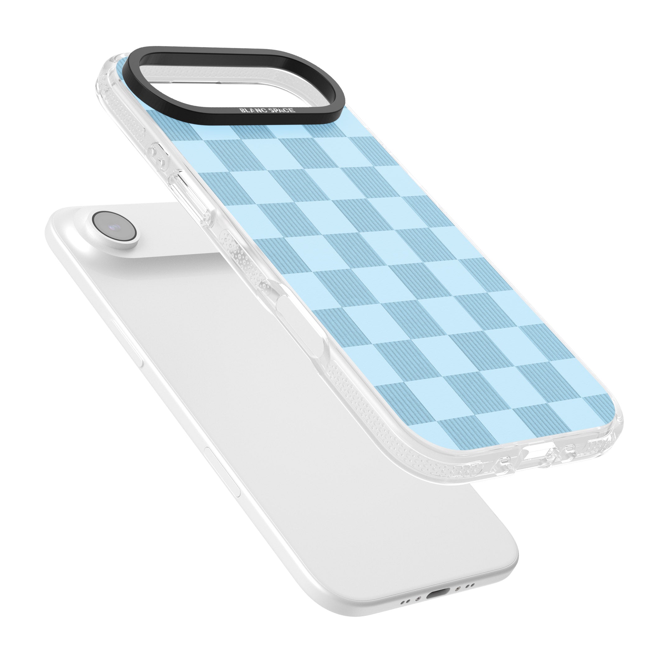 Skyblue Checkered iPhone 17 Air Impact Air Clear Phone Case Colours