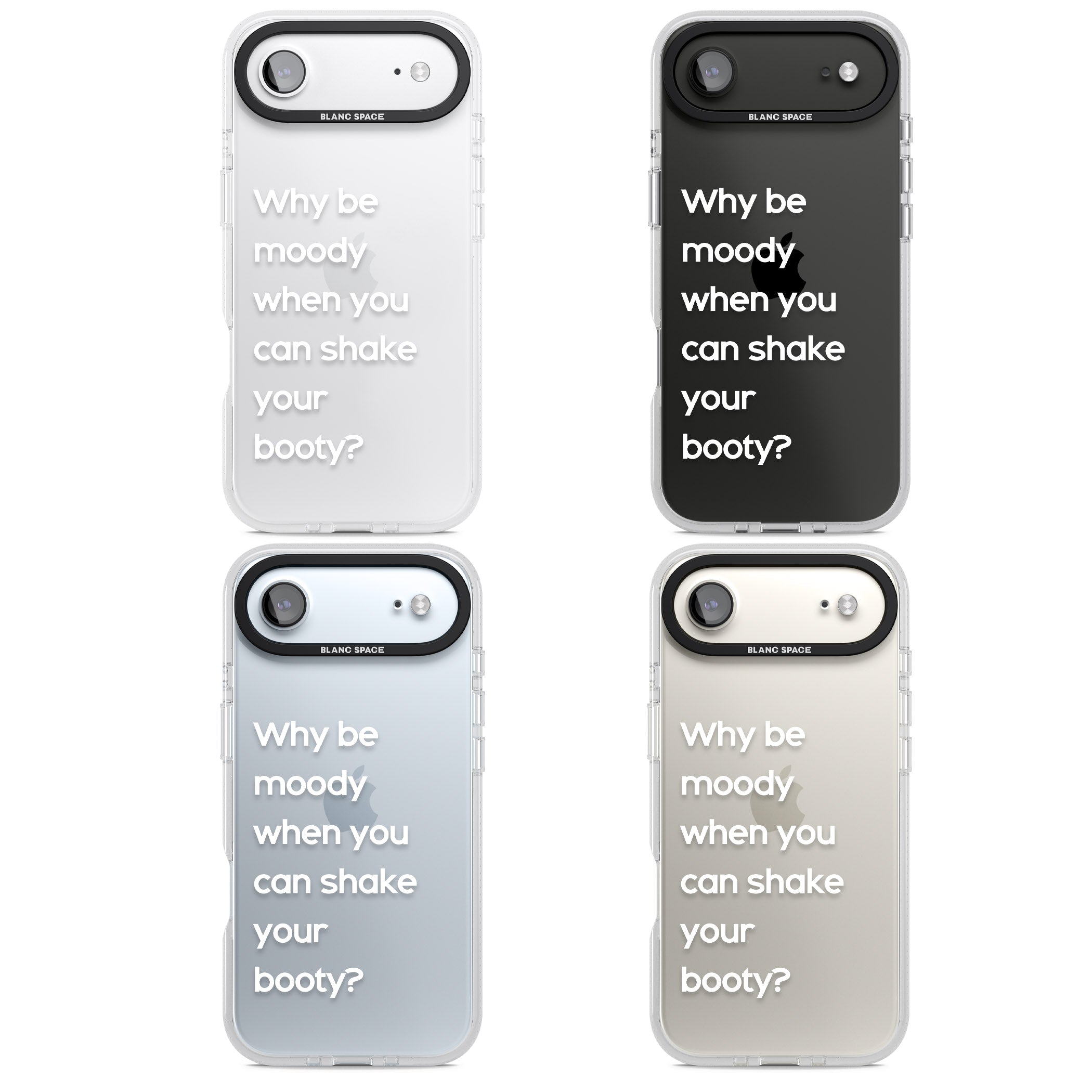 Why Be Moody When You Can Shake Your Booty? iPhone 17 Air Impact Air Clear Phone Case APT Impact Protection