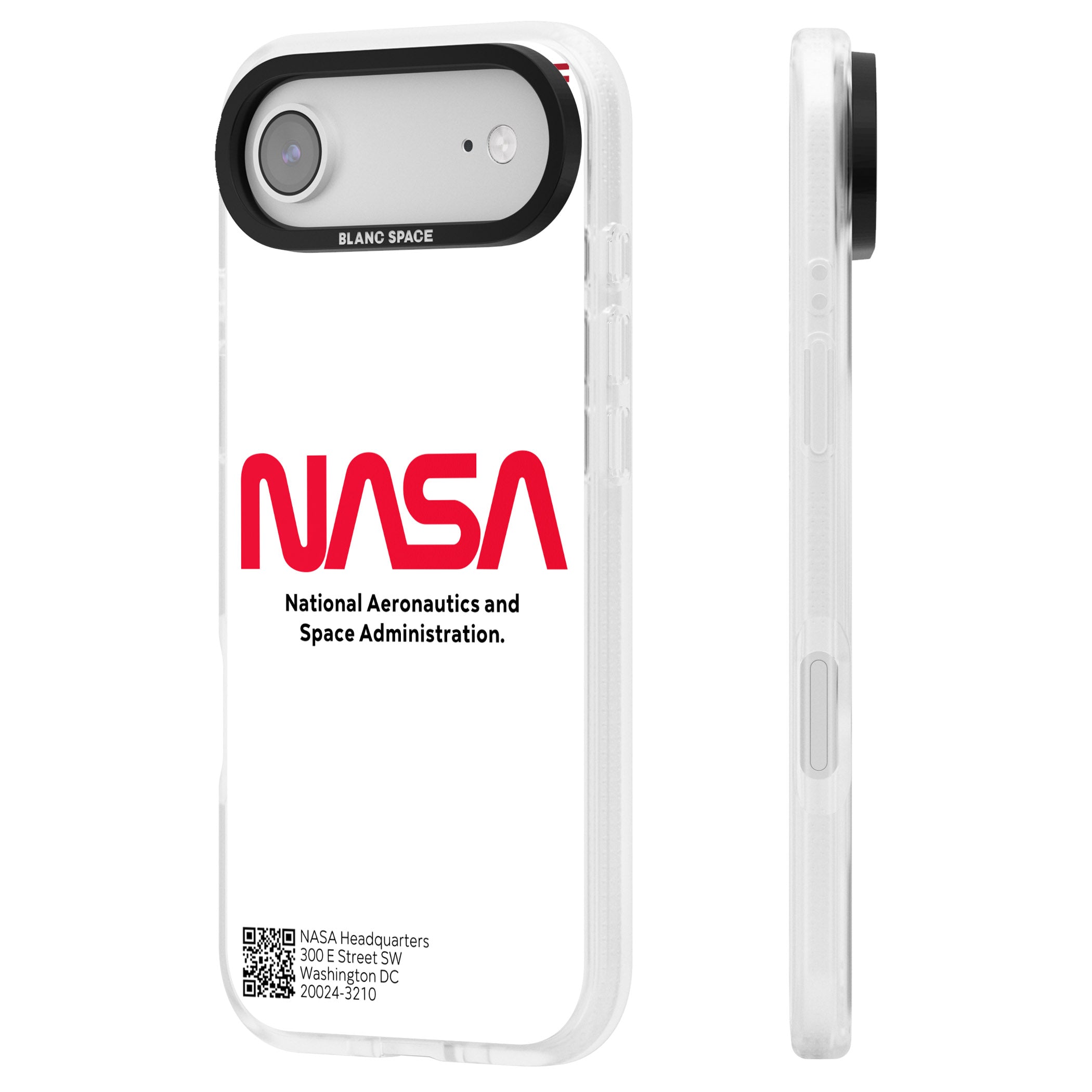 Nasa The Worm iPhone 17 Air Impact Air Clear Phone Case Side Profile