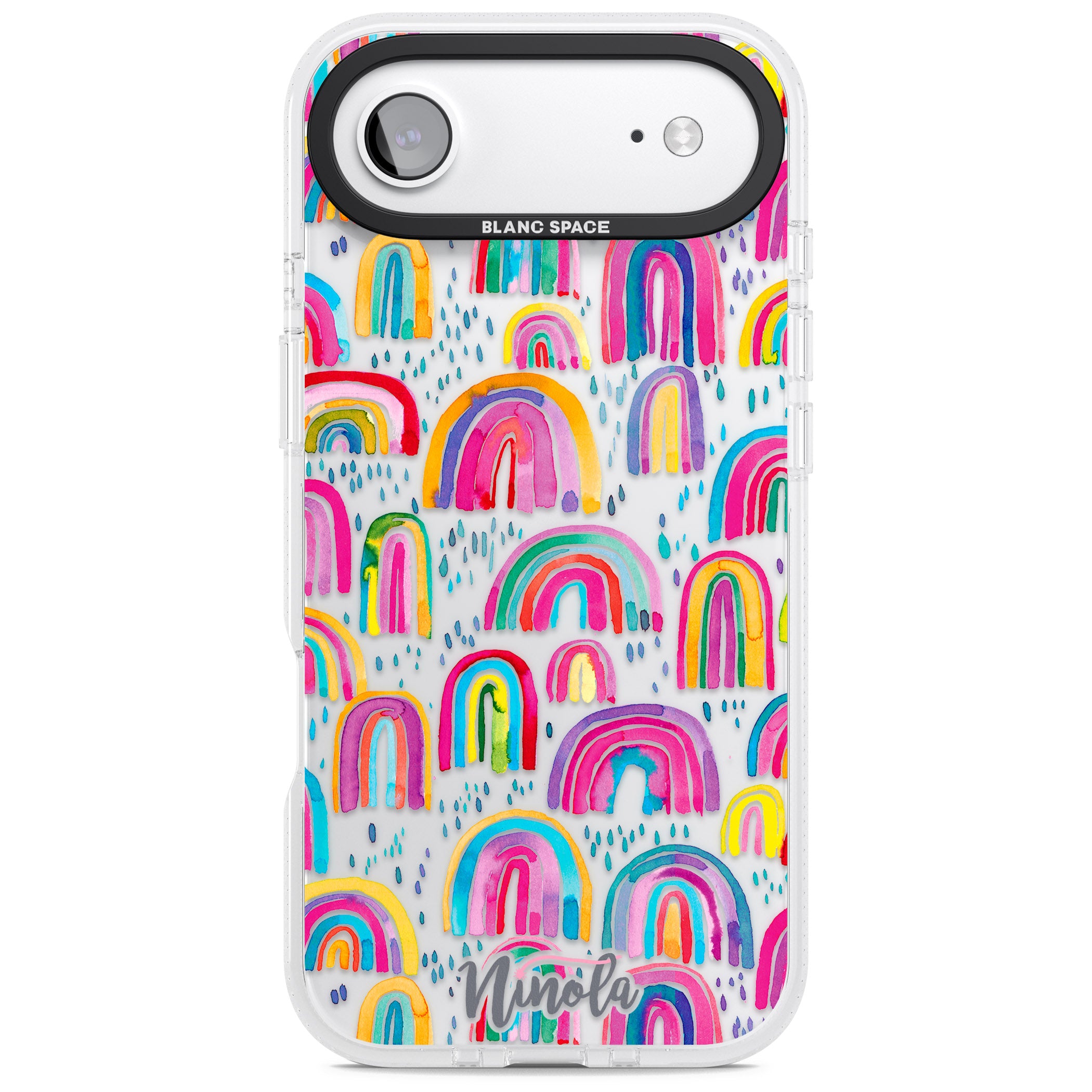 Watercolor Rainbow iPhone 17 Air Impact Air Clear Phone Case