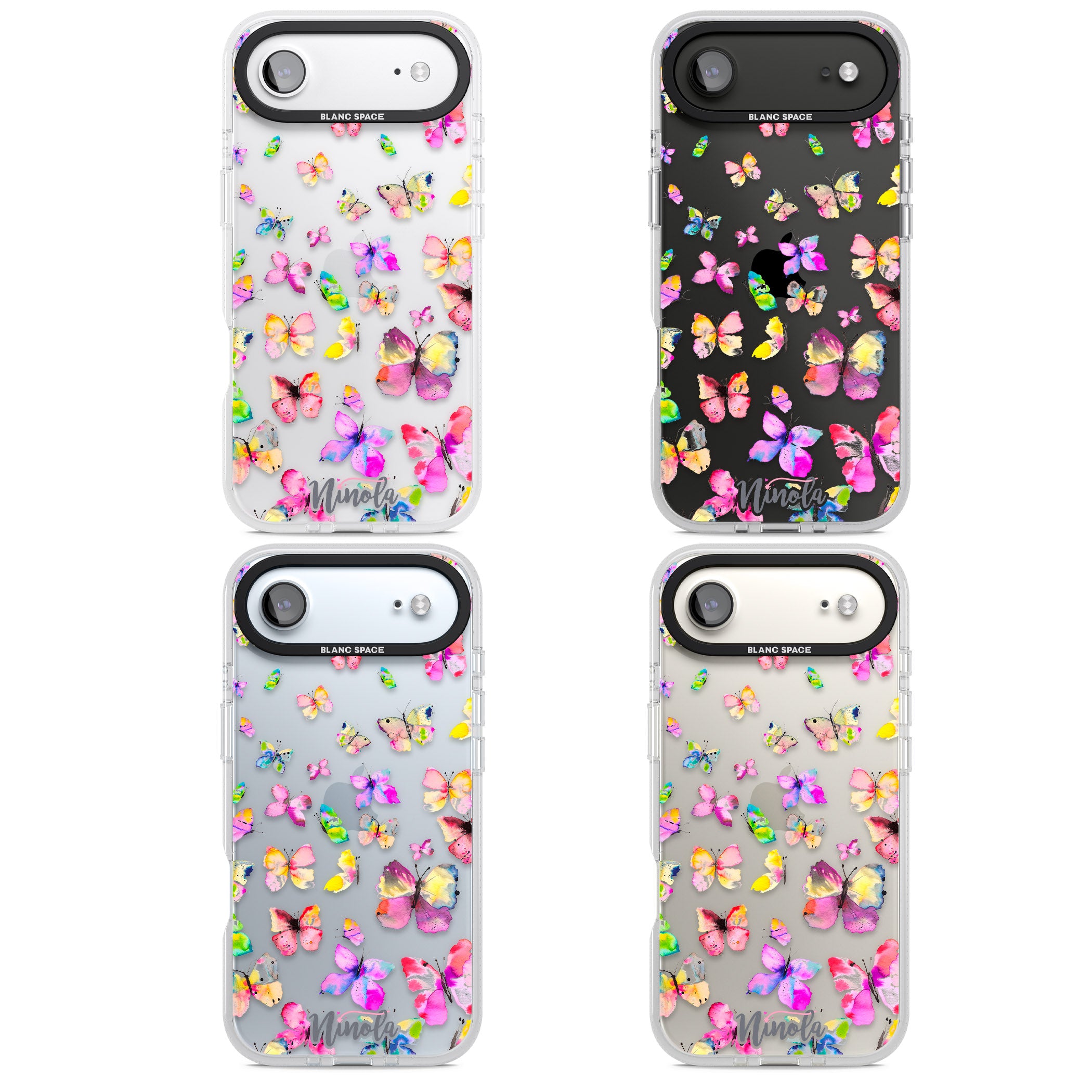 Watercolor Butterflies iPhone 17 Air Impact Air Clear Phone Case APT Impact Protection