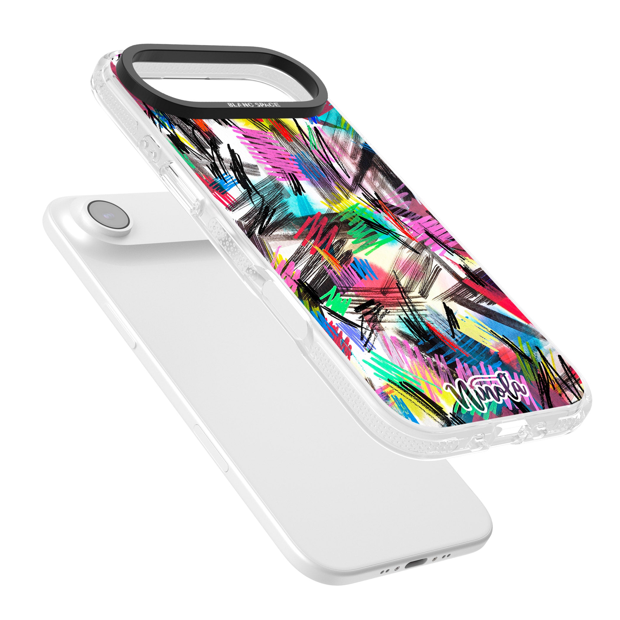 Wild Strokes Rainbow iPhone 17 Air Impact Air Clear Phone Case Colours