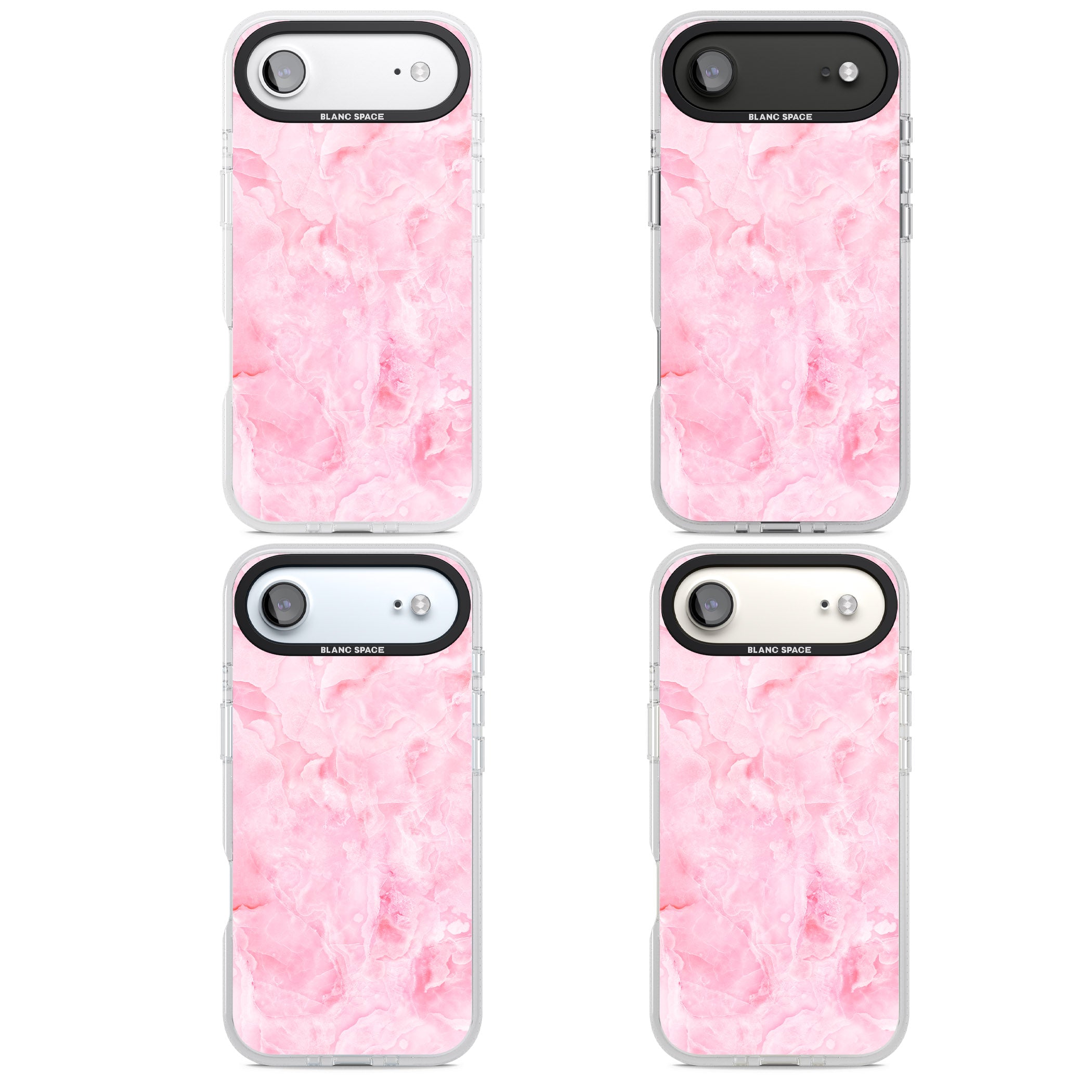 Pink Onyx Marble iPhone 17 Air Impact Air Clear Phone Case APT Impact Protection