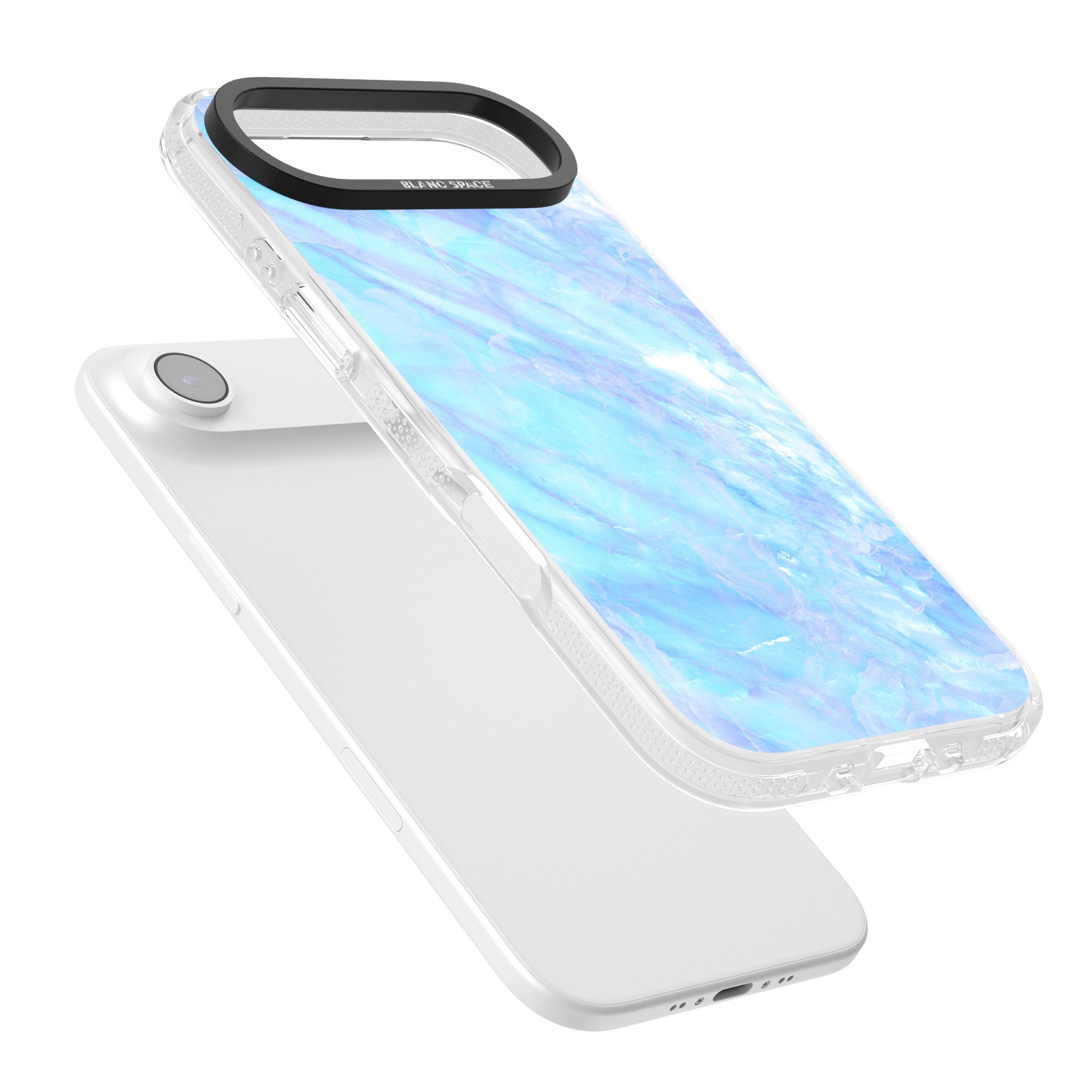 Iridescent Crystal Marble iPhone 17 Air Impact Air Clear Phone Case Colours