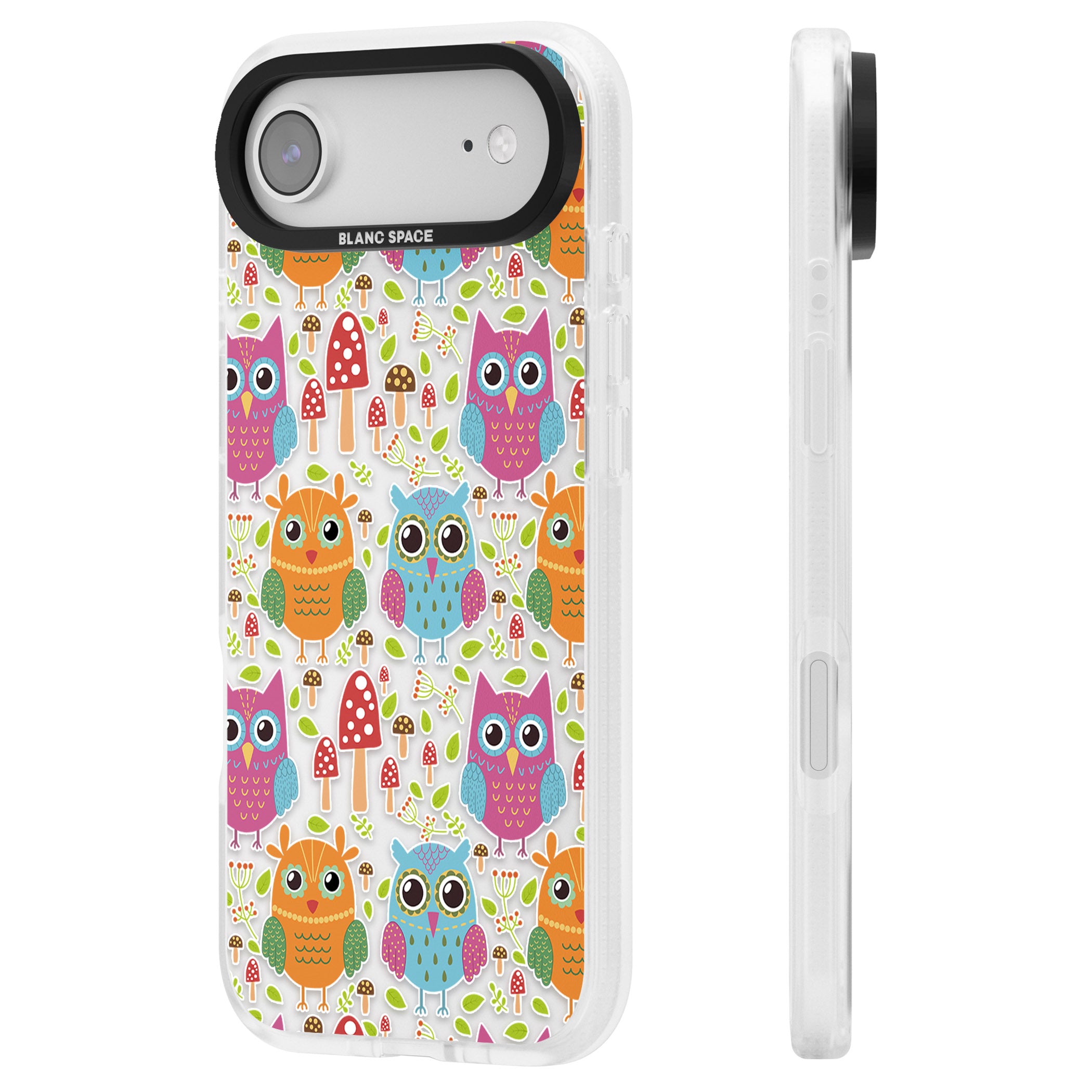 Forrest Owl Clear Pattern iPhone 17 Air Impact Air Clear Phone Case Side Profile