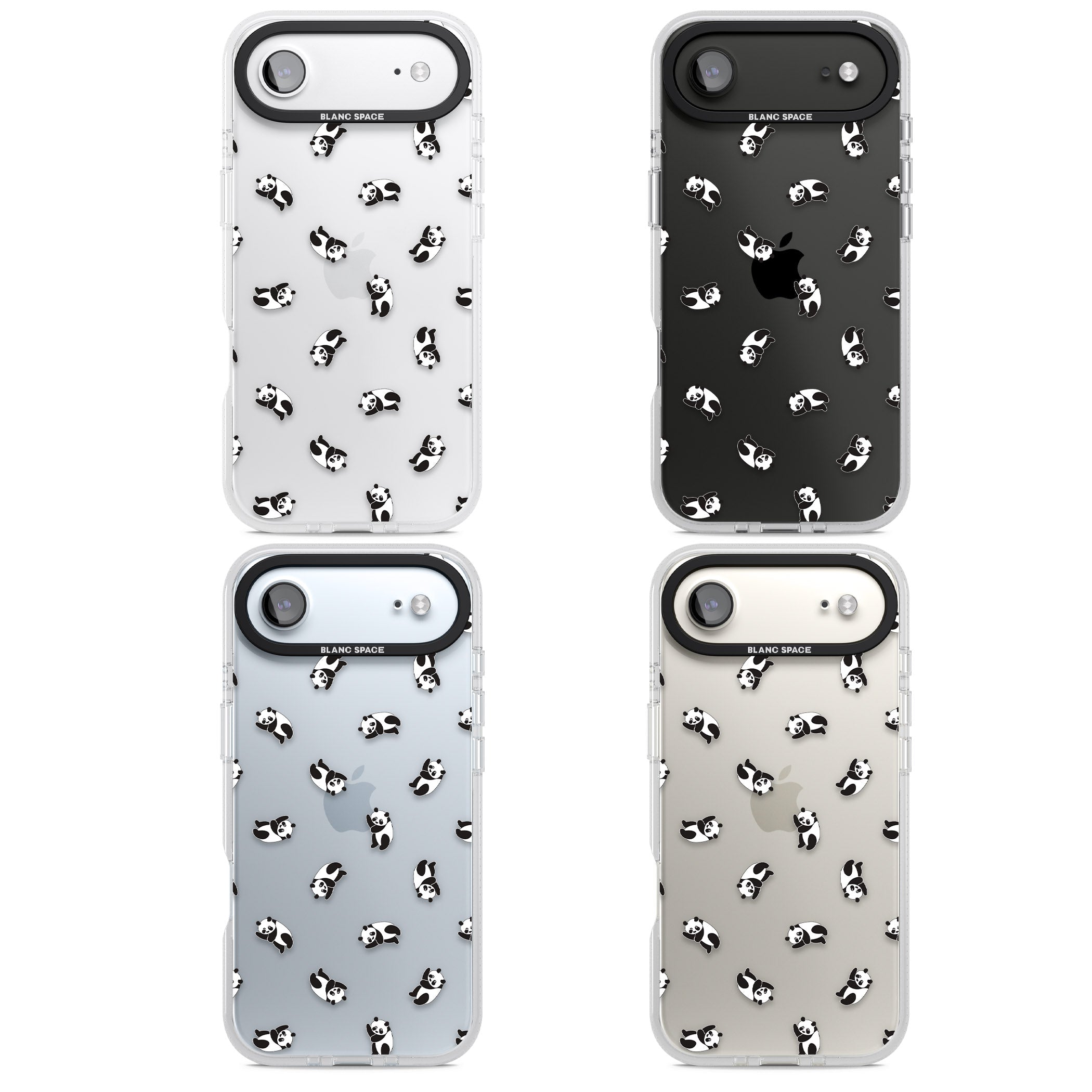 Tiny Panda Pattern iPhone 17 Air Impact Air Clear Phone Case APT Impact Protection