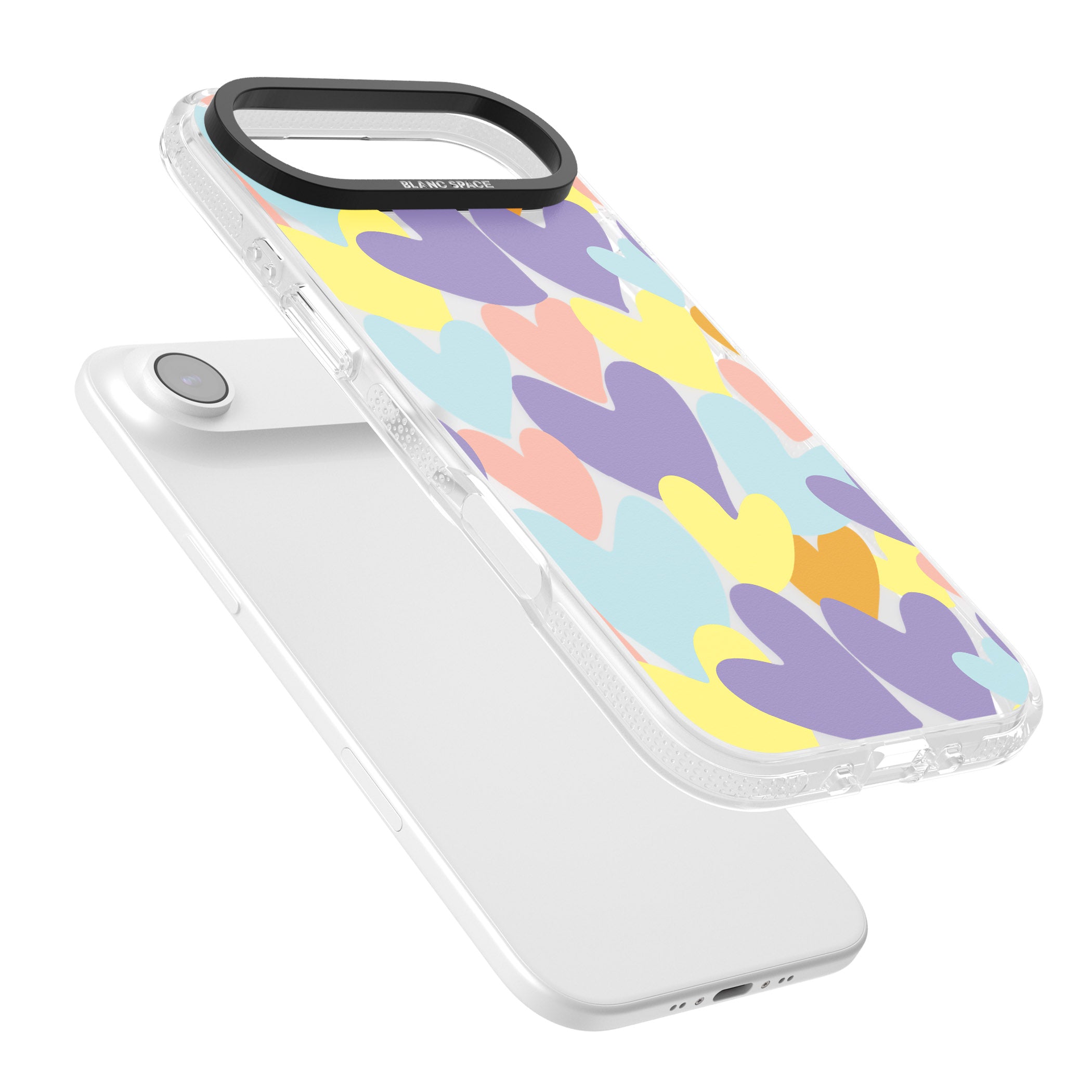 Pastel Hearts iPhone 17 Air Impact Air Clear Phone Case Colours