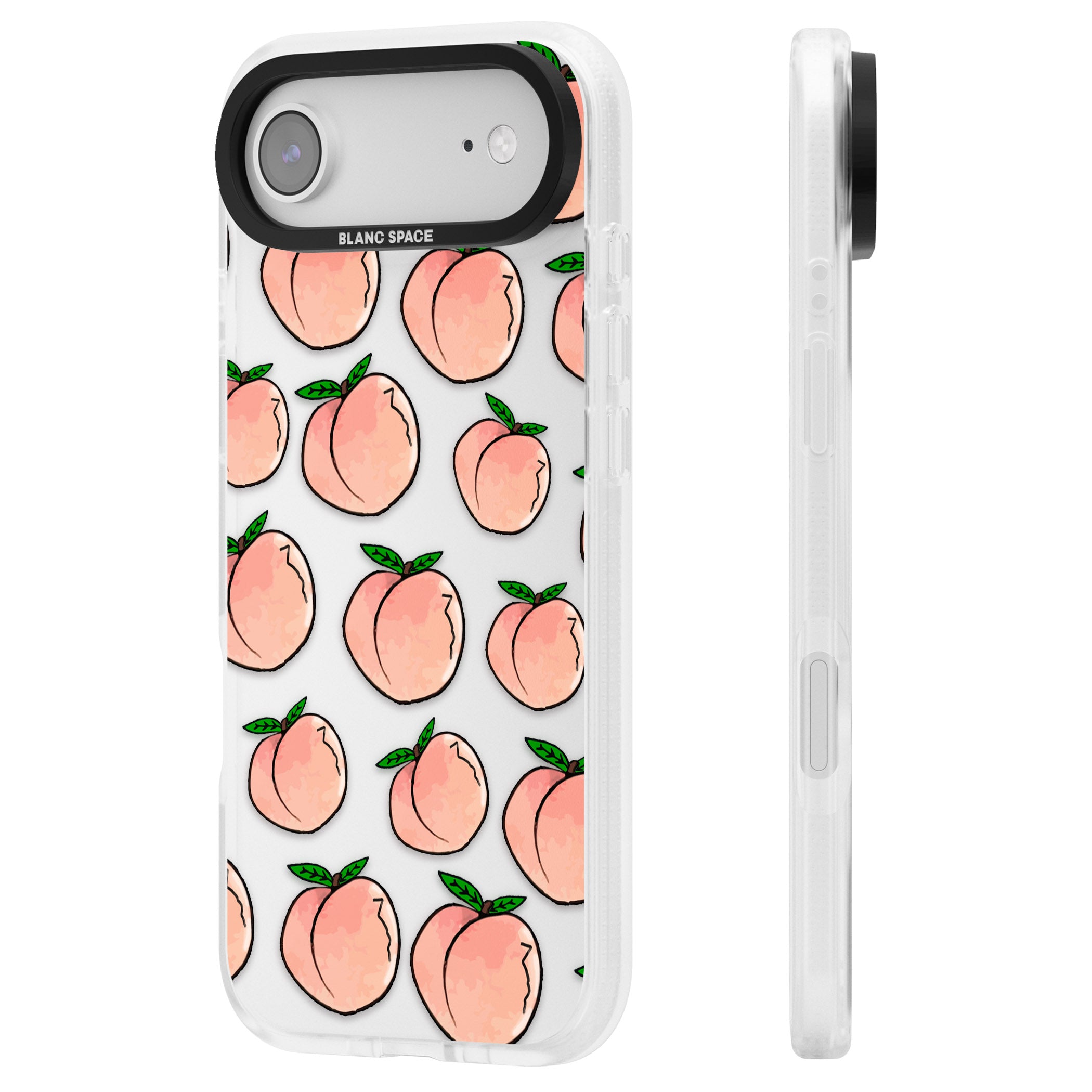 Peachy Picnic iPhone 17 Air Impact Air Clear Phone Case Side Profile