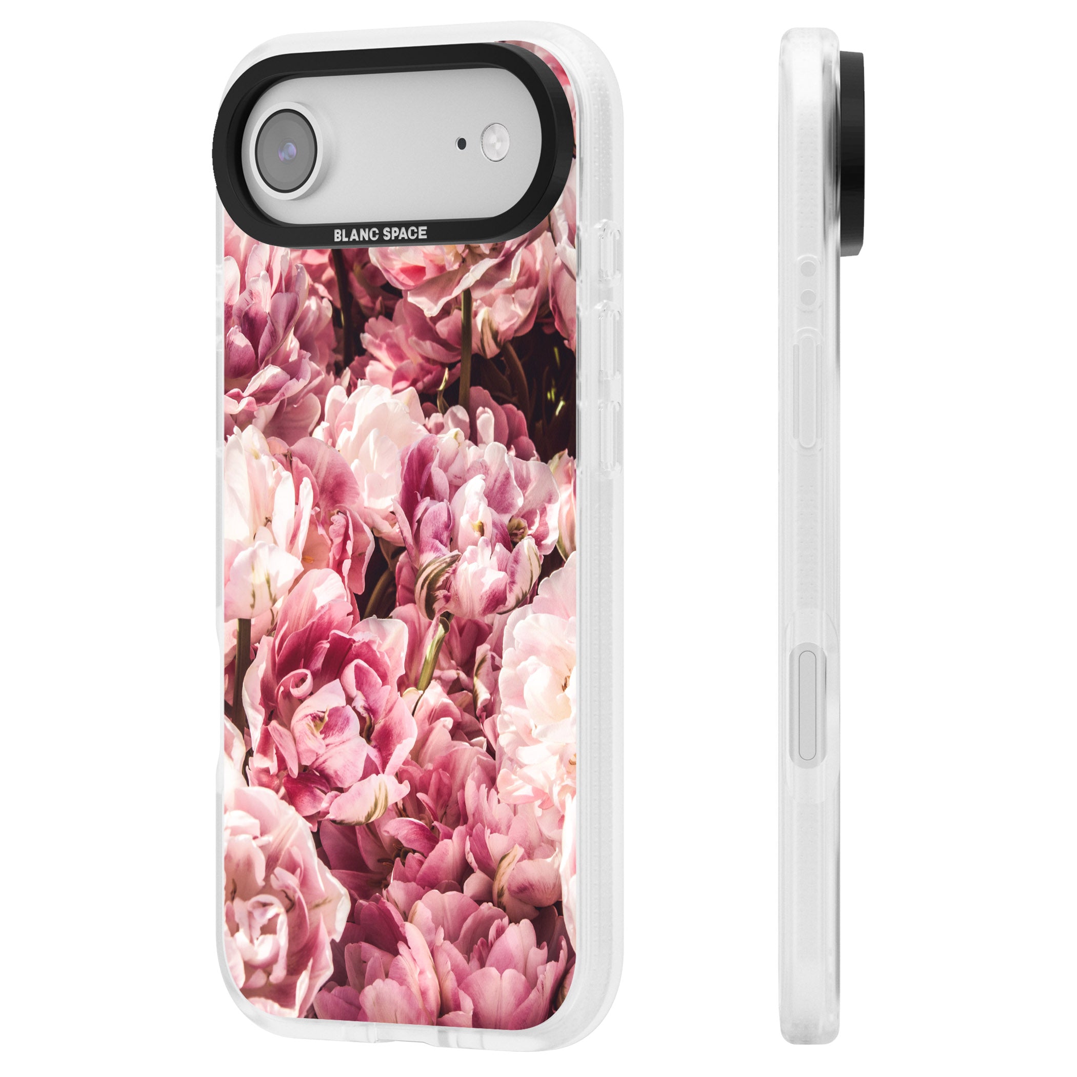 Petal Blush iPhone 17 Air Impact Air Clear Phone Case Side Profile