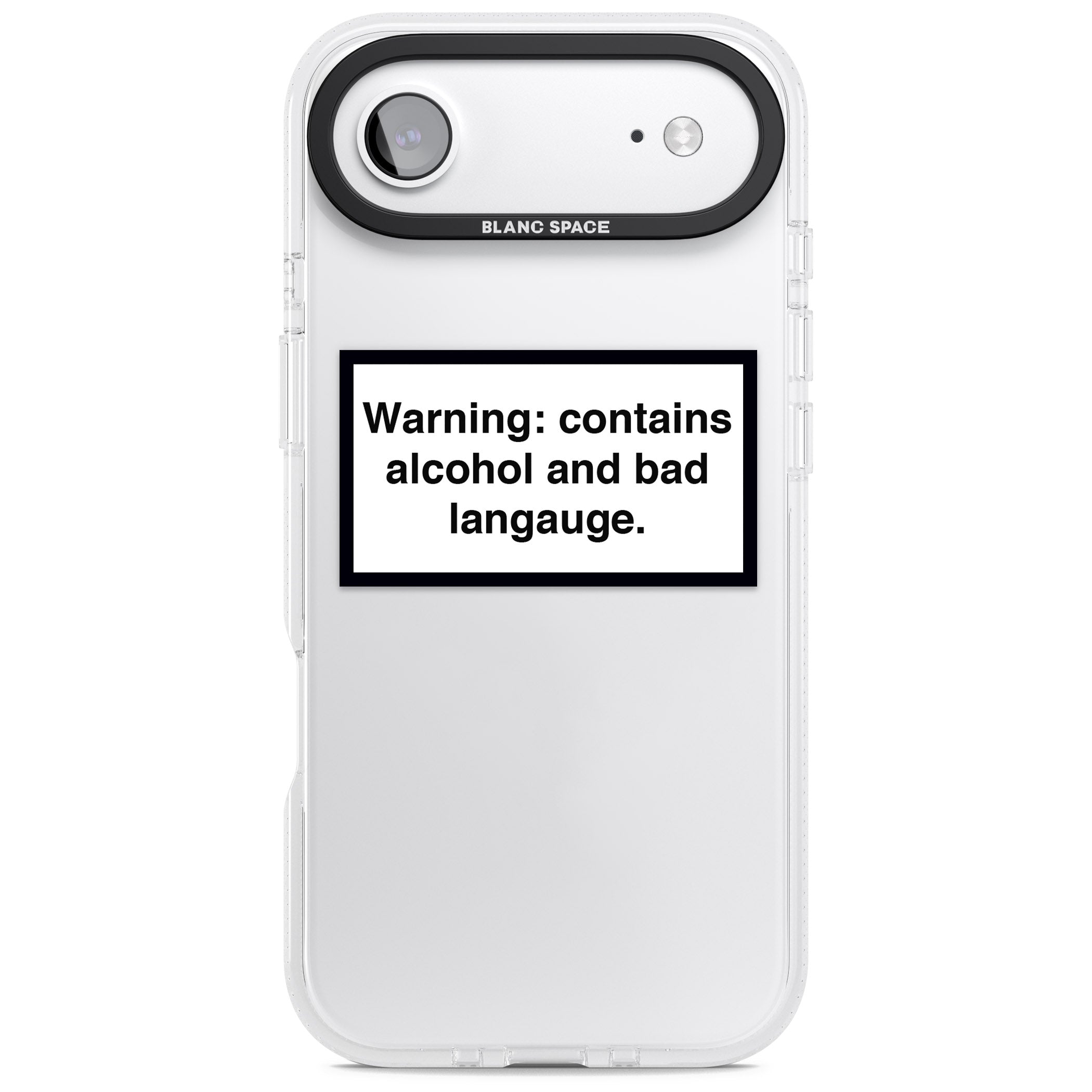 Warning: Contains Alcohol & Bad Language iPhone 17 Air Impact Air Clear Phone Case