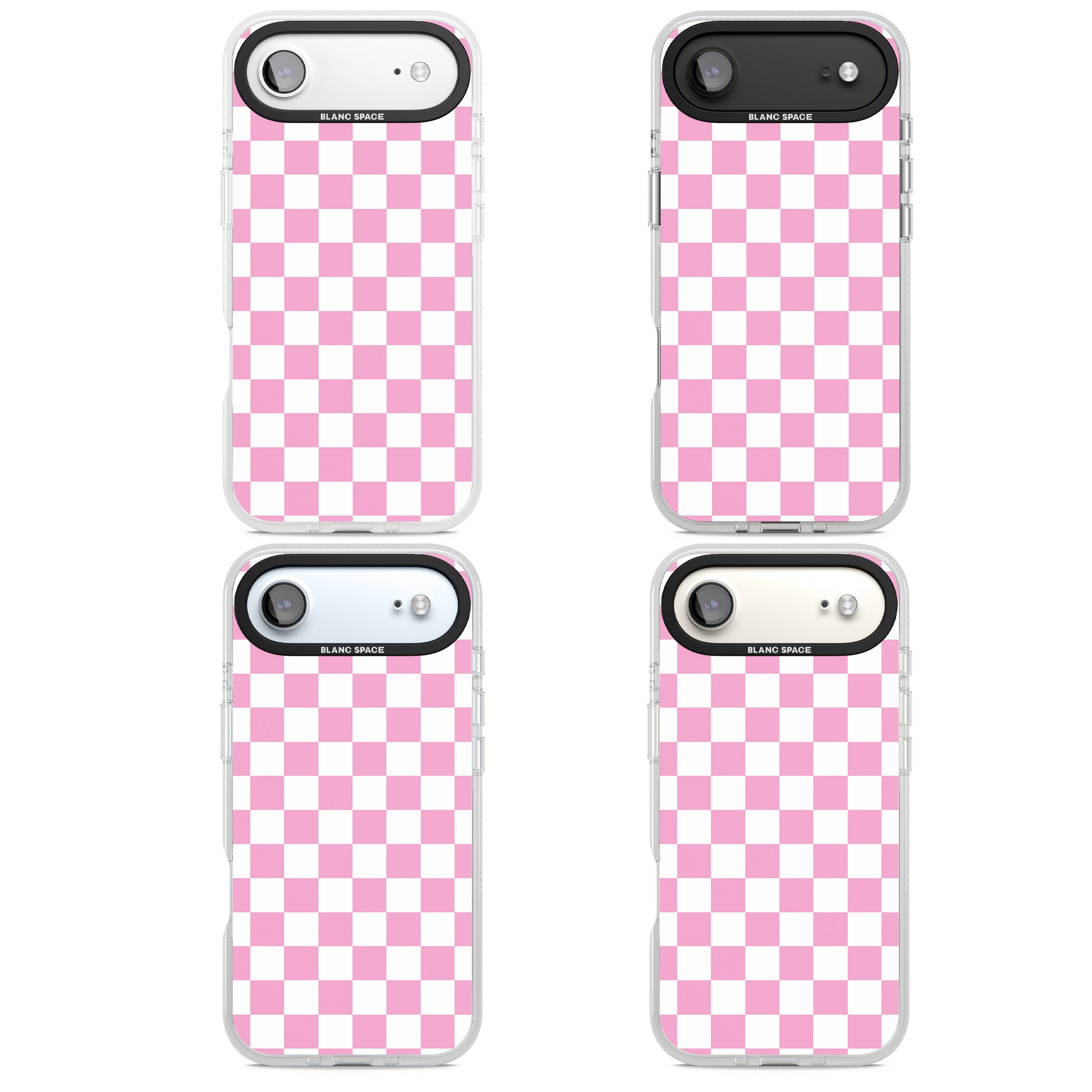 Pink Checkered iPhone 17 Air Impact Air Clear Phone Case APT Impact Protection