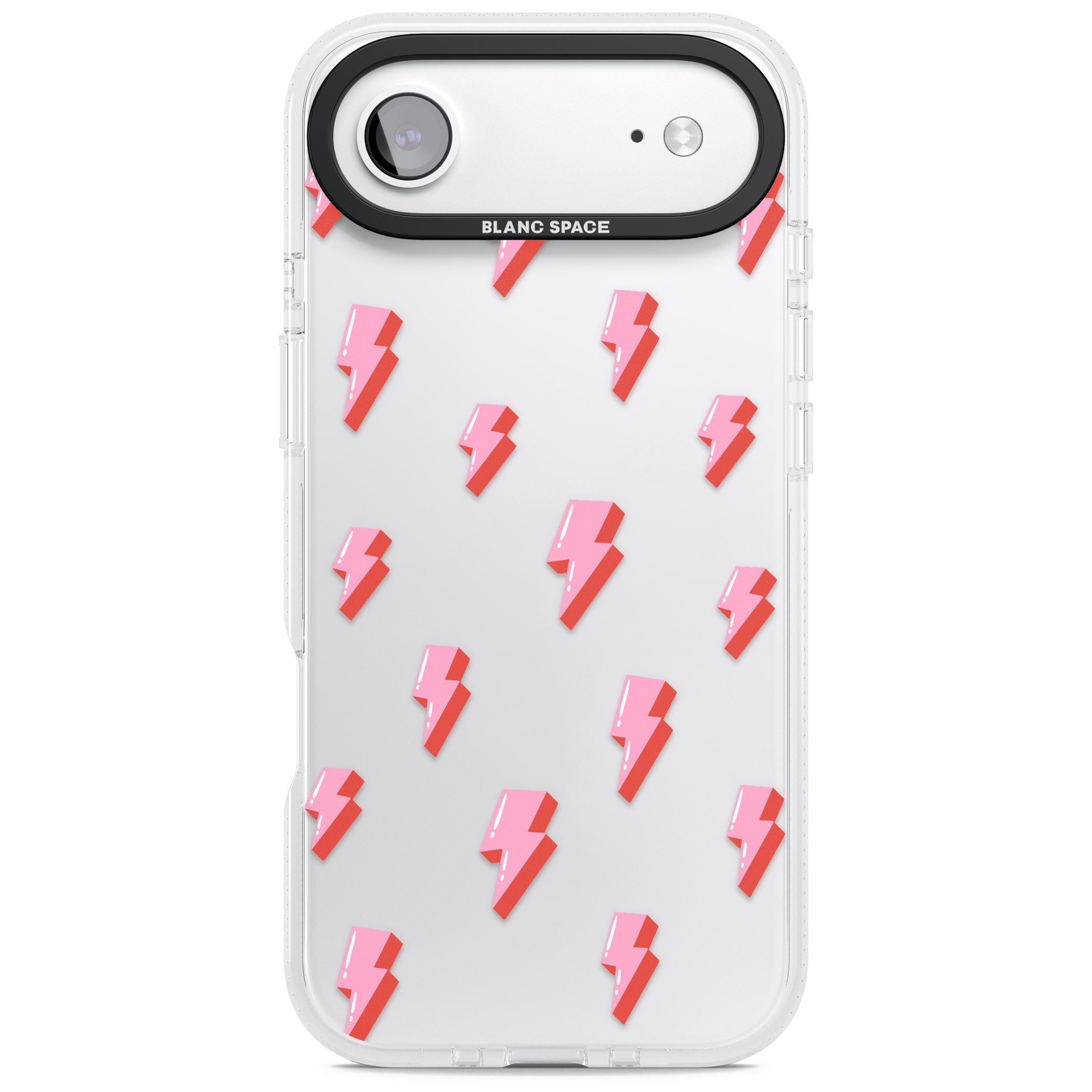 Pink Bolt Pattern iPhone 17 Air Impact Air Clear Phone Case