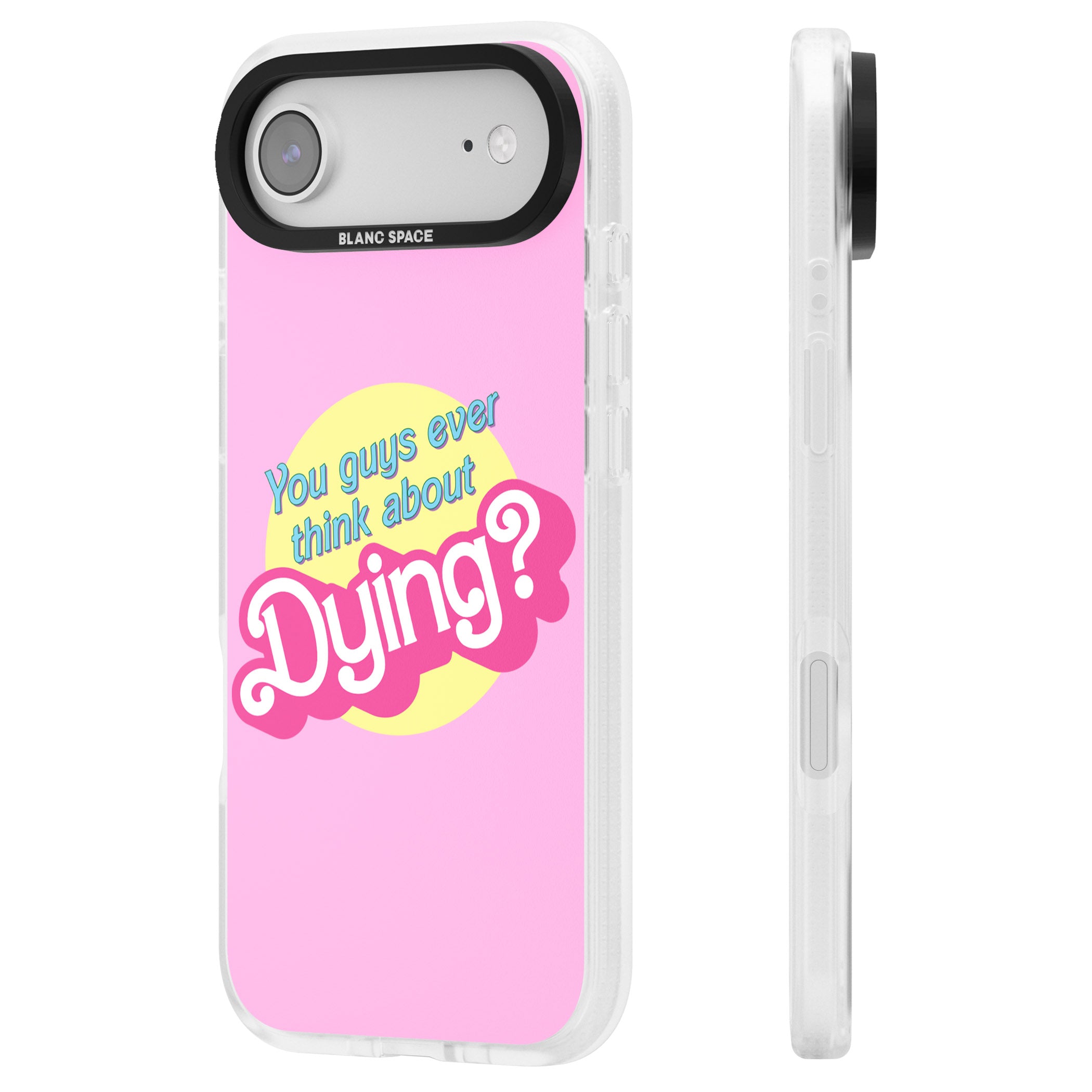 Ever Think About Dying? iPhone 17 Air Impact Air Clear Phone Case Side Profile