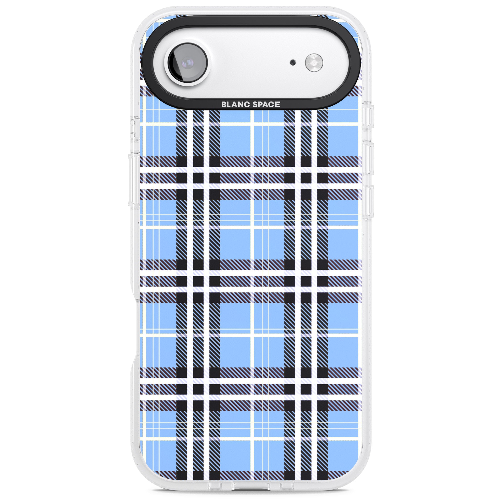 Blue Plaid iPhone 17 Air Impact Air Clear Phone Case