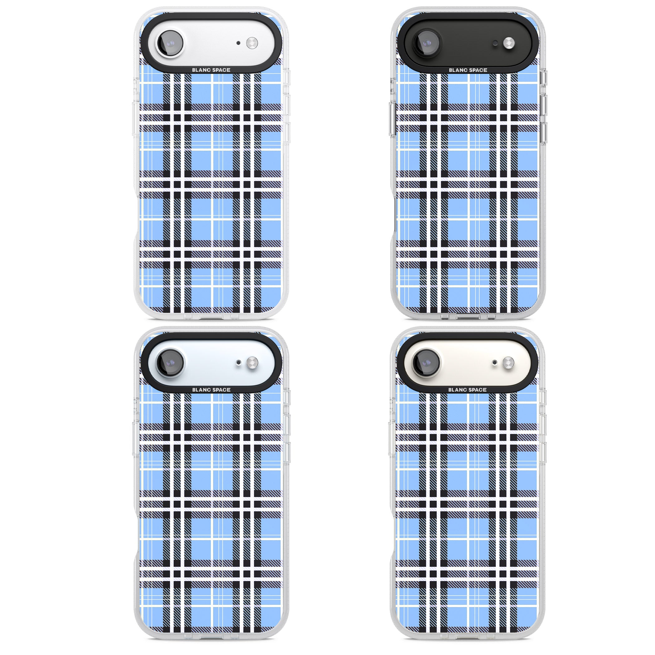 Blue Plaid iPhone 17 Air Impact Air Clear Phone Case APT Impact Protection