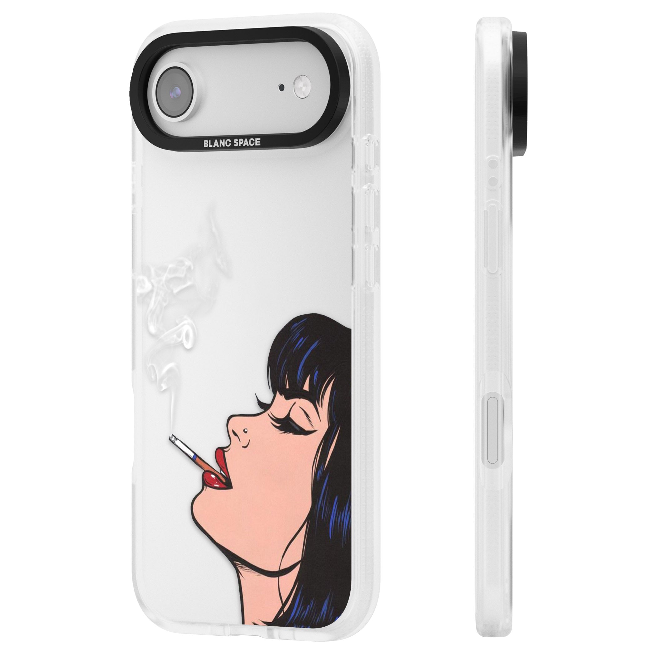 Stress Relief Pop Art iPhone 17 Air Impact Air Clear Phone Case Side Profile
