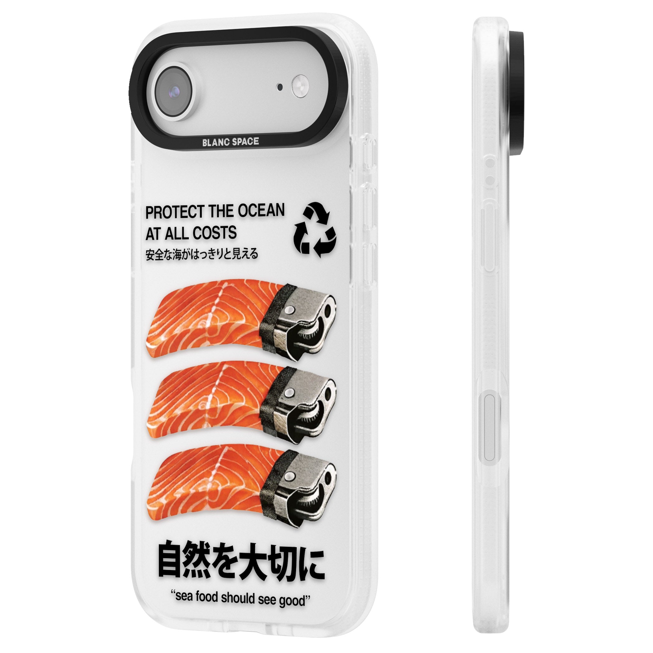 Protect The Ocean iPhone 17 Air Impact Air Clear Phone Case Side Profile