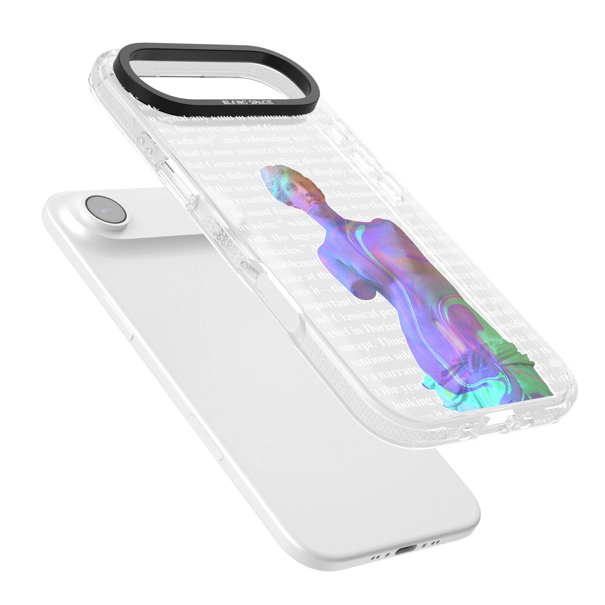 Iridescent De Milo iPhone 17 Air Impact Air Clear Phone Case Colours