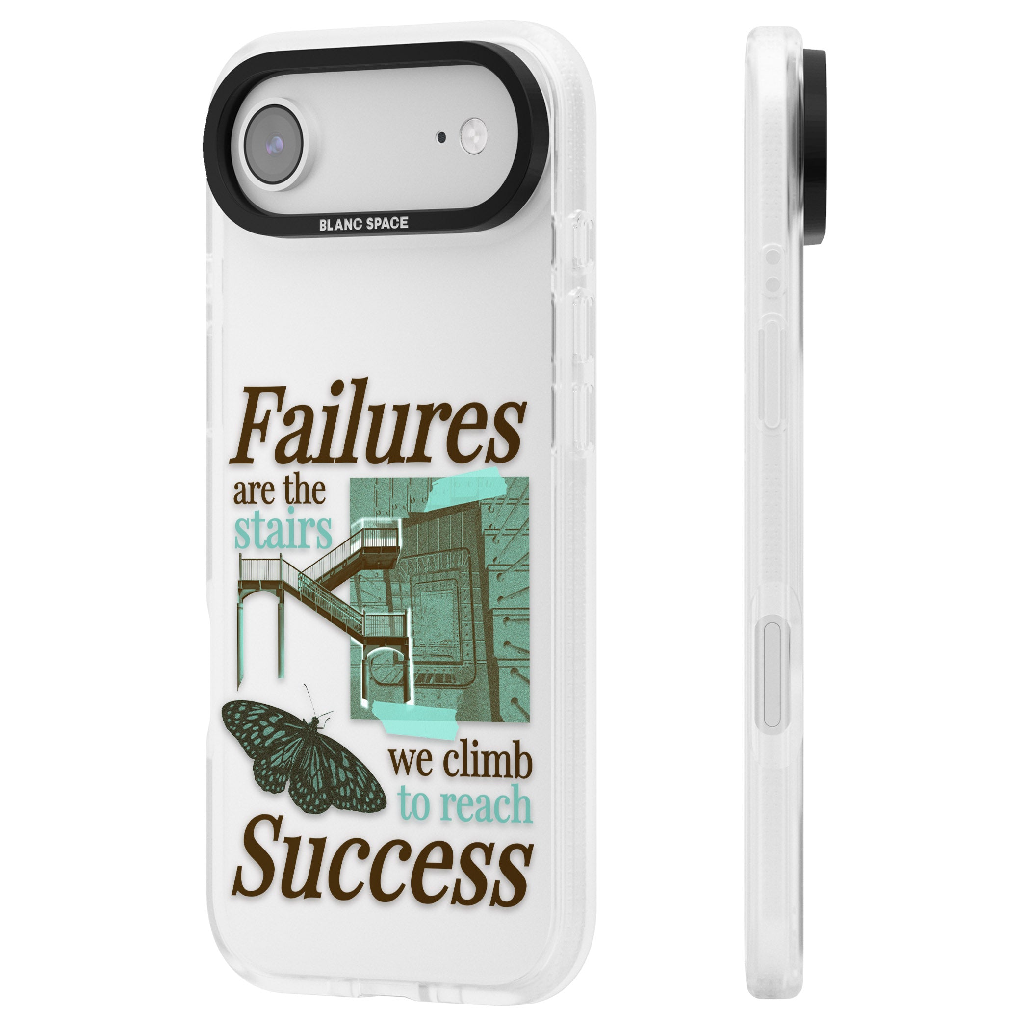 Fail To Succeed iPhone 17 Air Impact Air Clear Phone Case Side Profile