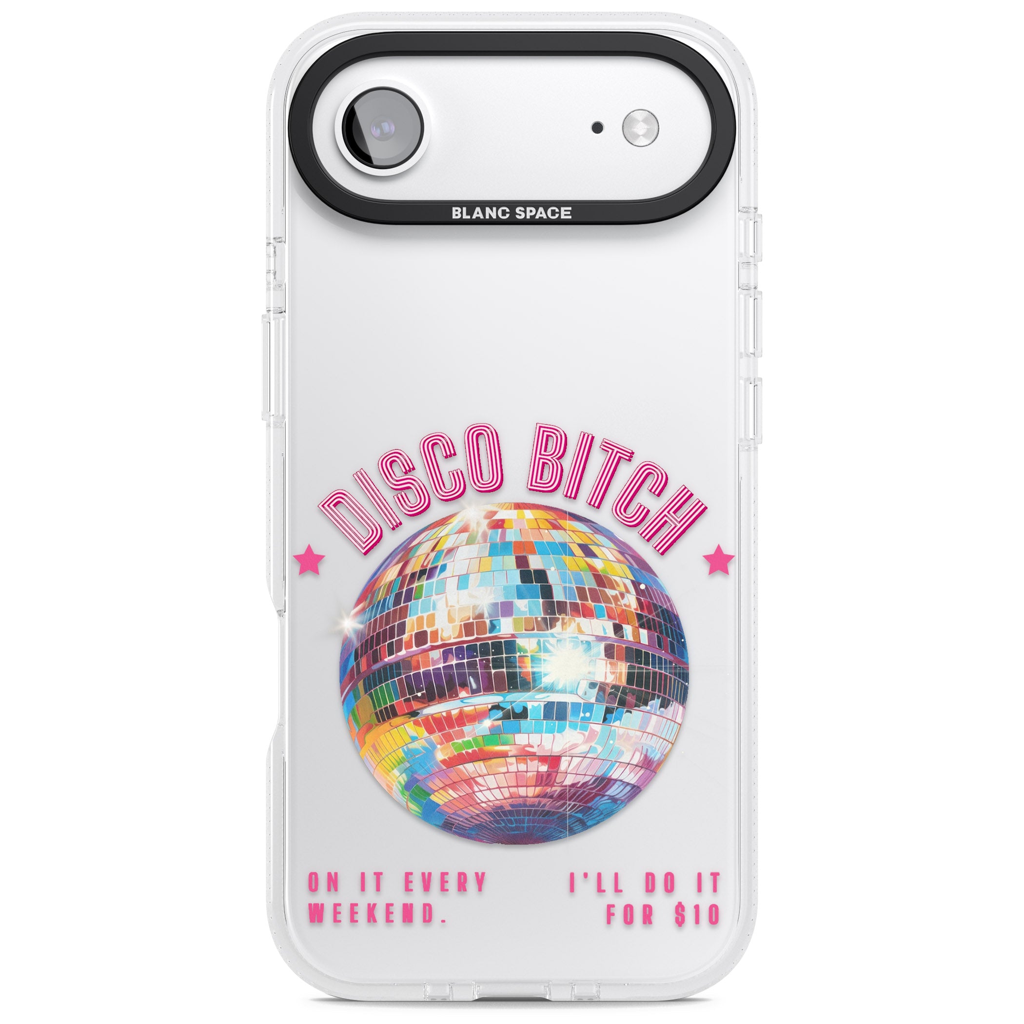 Disco B Tch iPhone 17 Air Impact Air Clear Phone Case