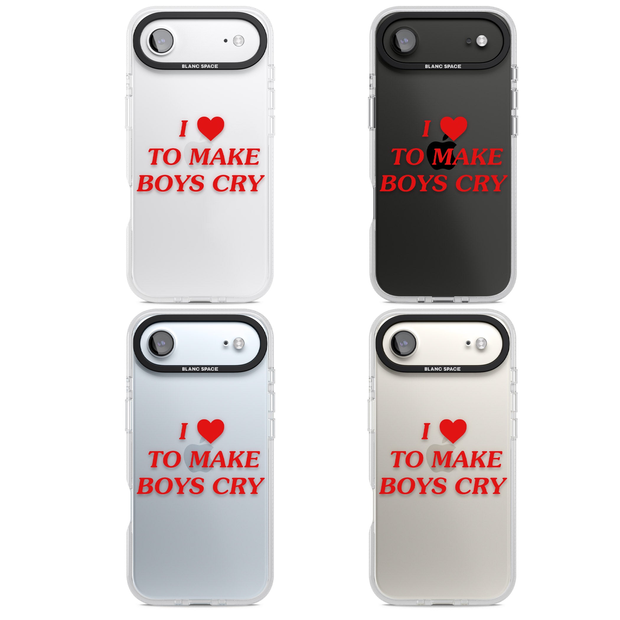 I Love To Make Boys Cry iPhone 17 Air Impact Air Clear Phone Case APT Impact Protection