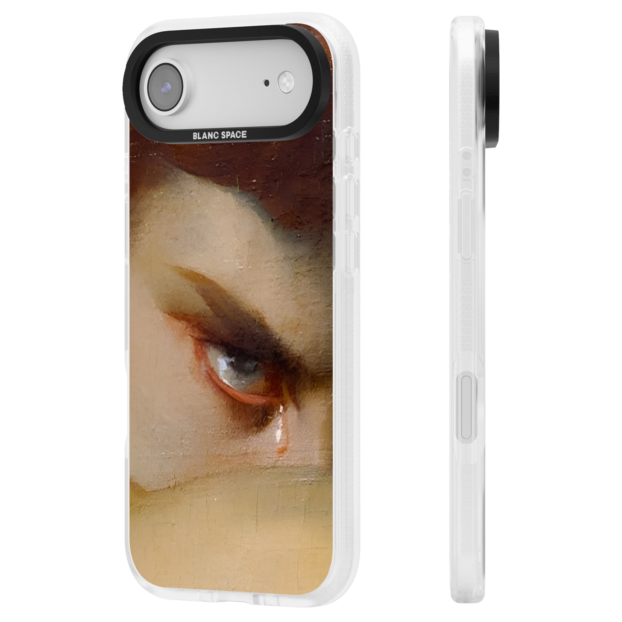 Fallen Angel iPhone 17 Air Impact Air Clear Phone Case Side Profile