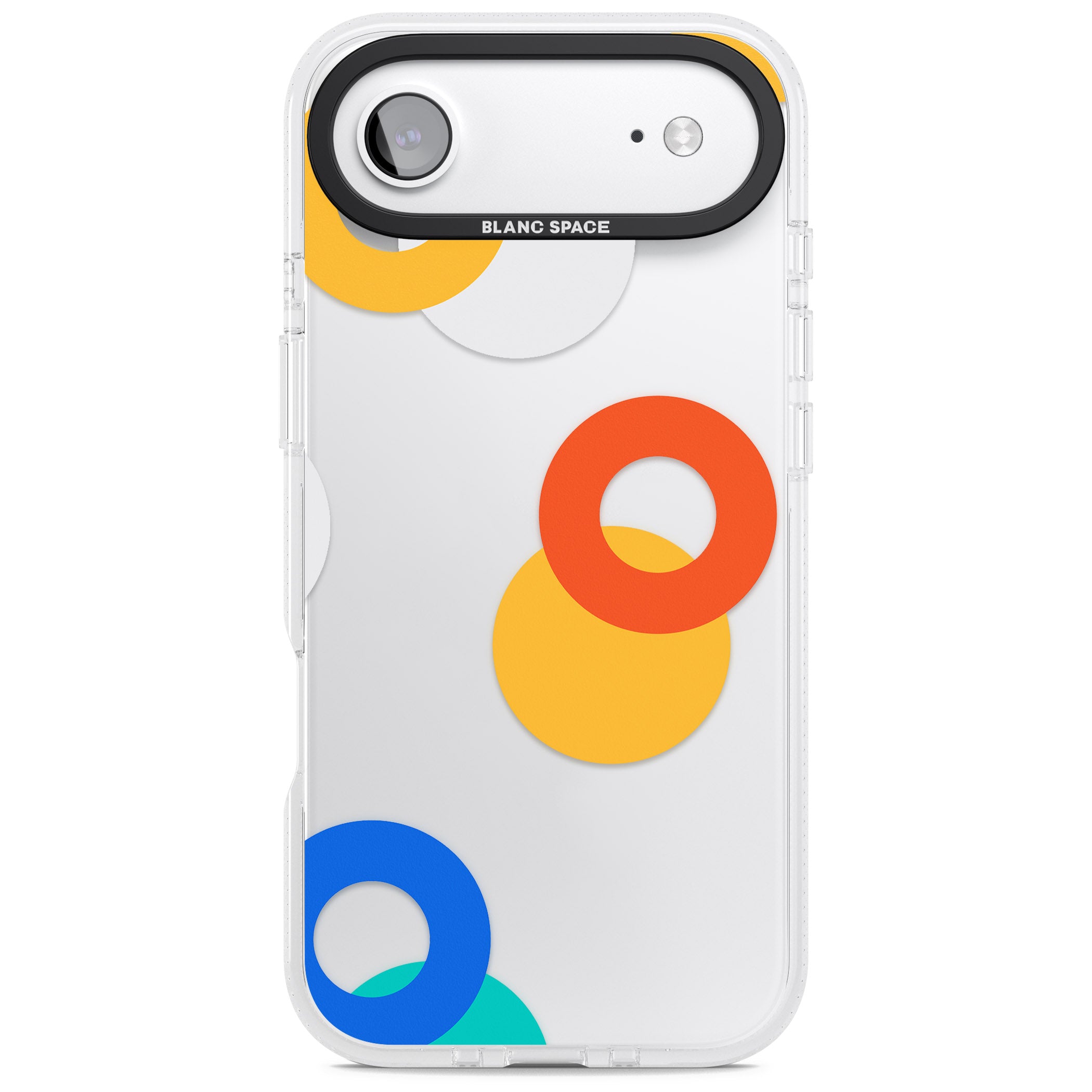 Abstract Mixed Circles iPhone 17 Air Impact Air Clear Phone Case