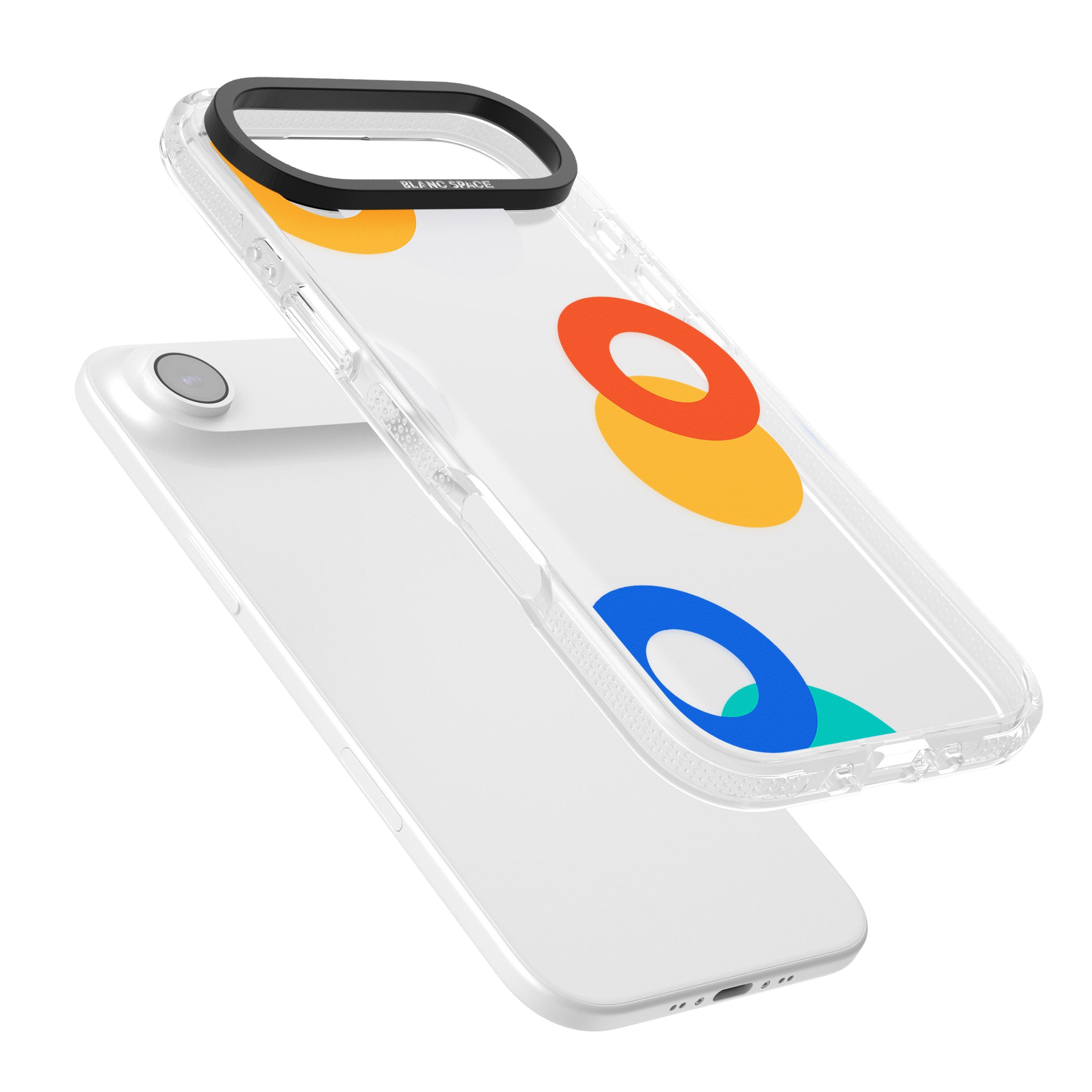 Abstract Mixed Circles iPhone 17 Air Impact Air Clear Phone Case Colours