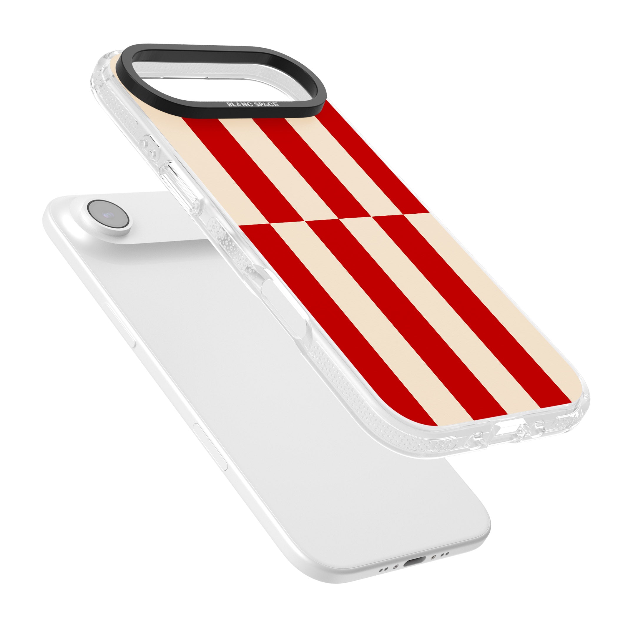 Retro Red Stripes iPhone 17 Air Impact Air Clear Phone Case Colours