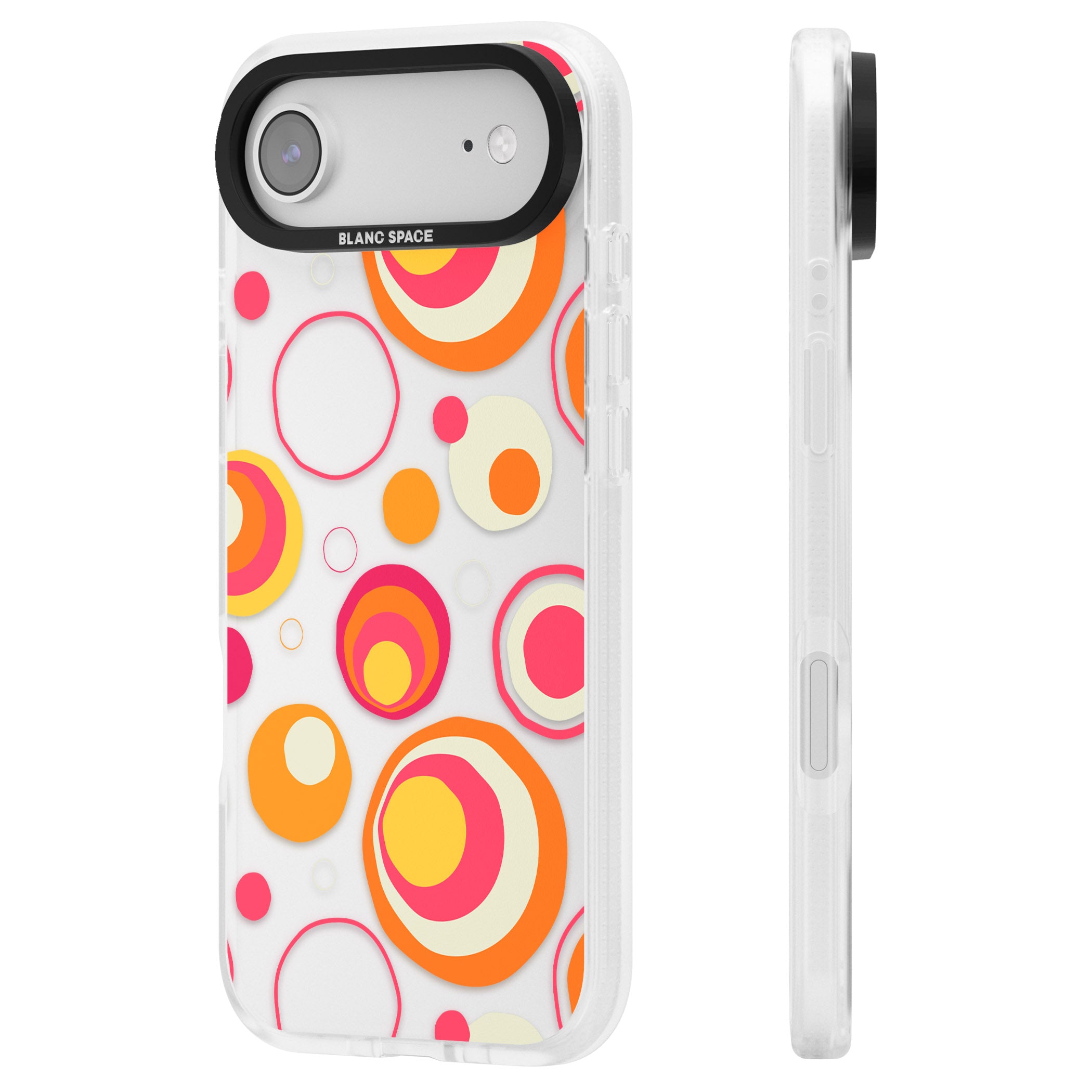 Mid Century Party Pattern iPhone 17 Air Impact Air Clear Phone Case Side Profile