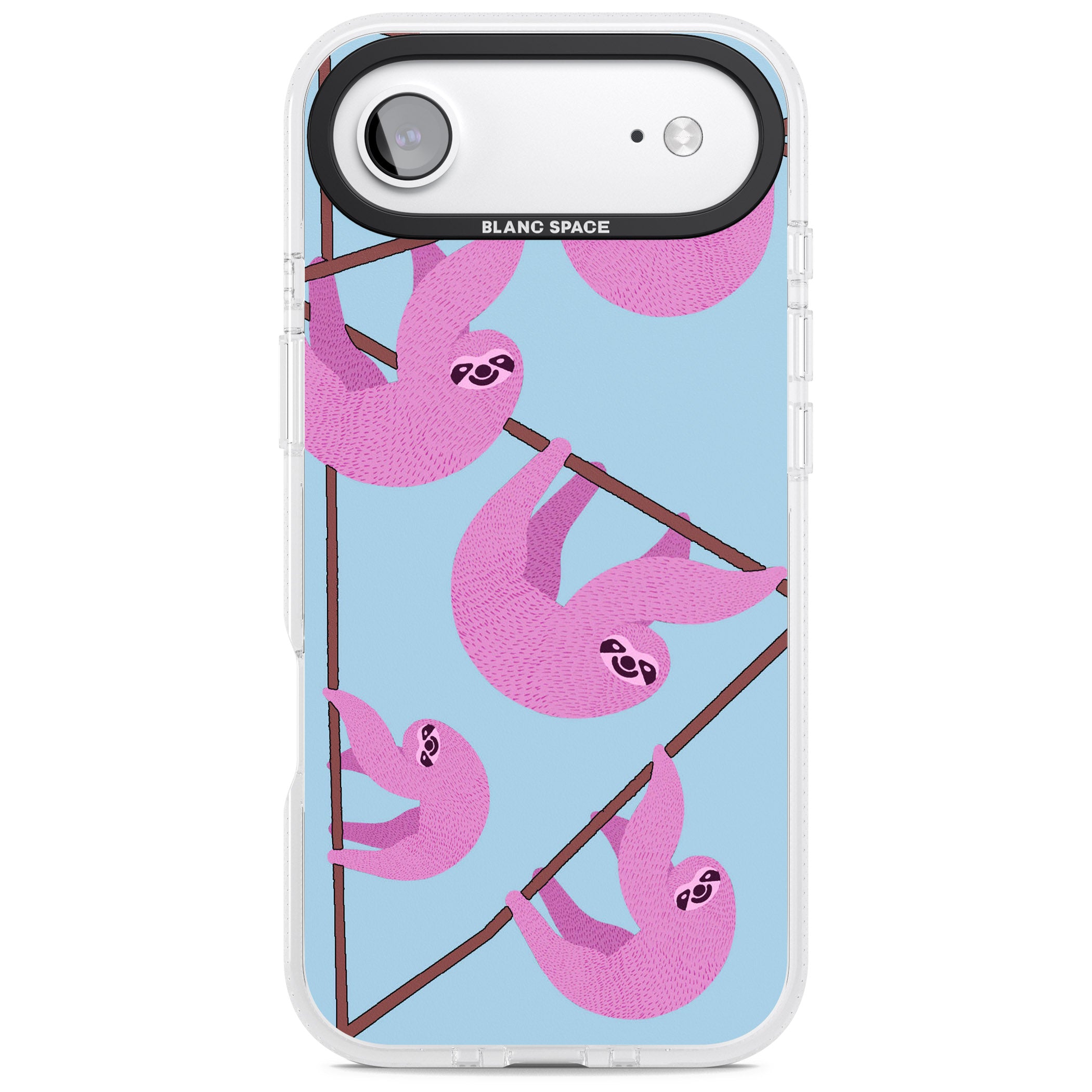 Pink Sloth iPhone 17 Air Impact Air Clear Phone Case