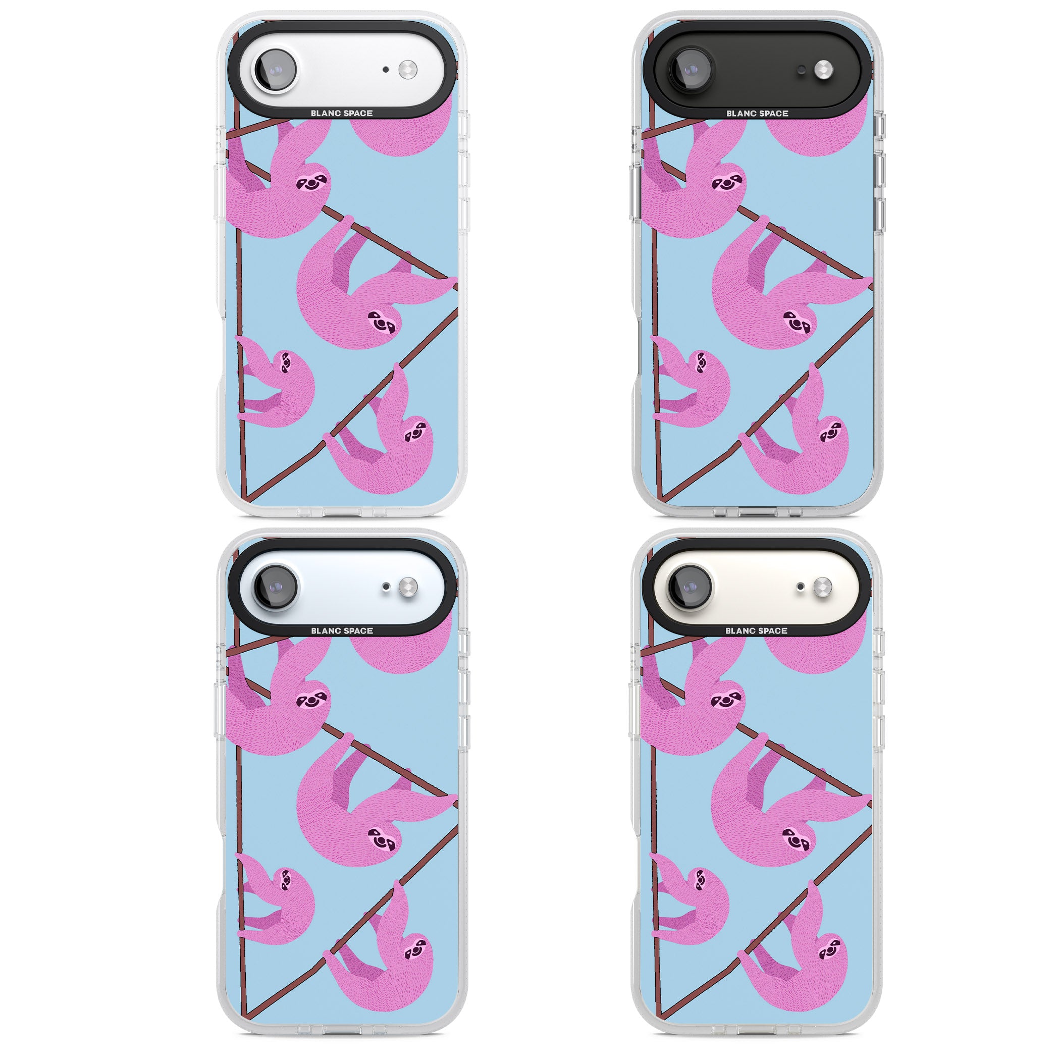 Pink Sloth iPhone 17 Air Impact Air Clear Phone Case APT Impact Protection