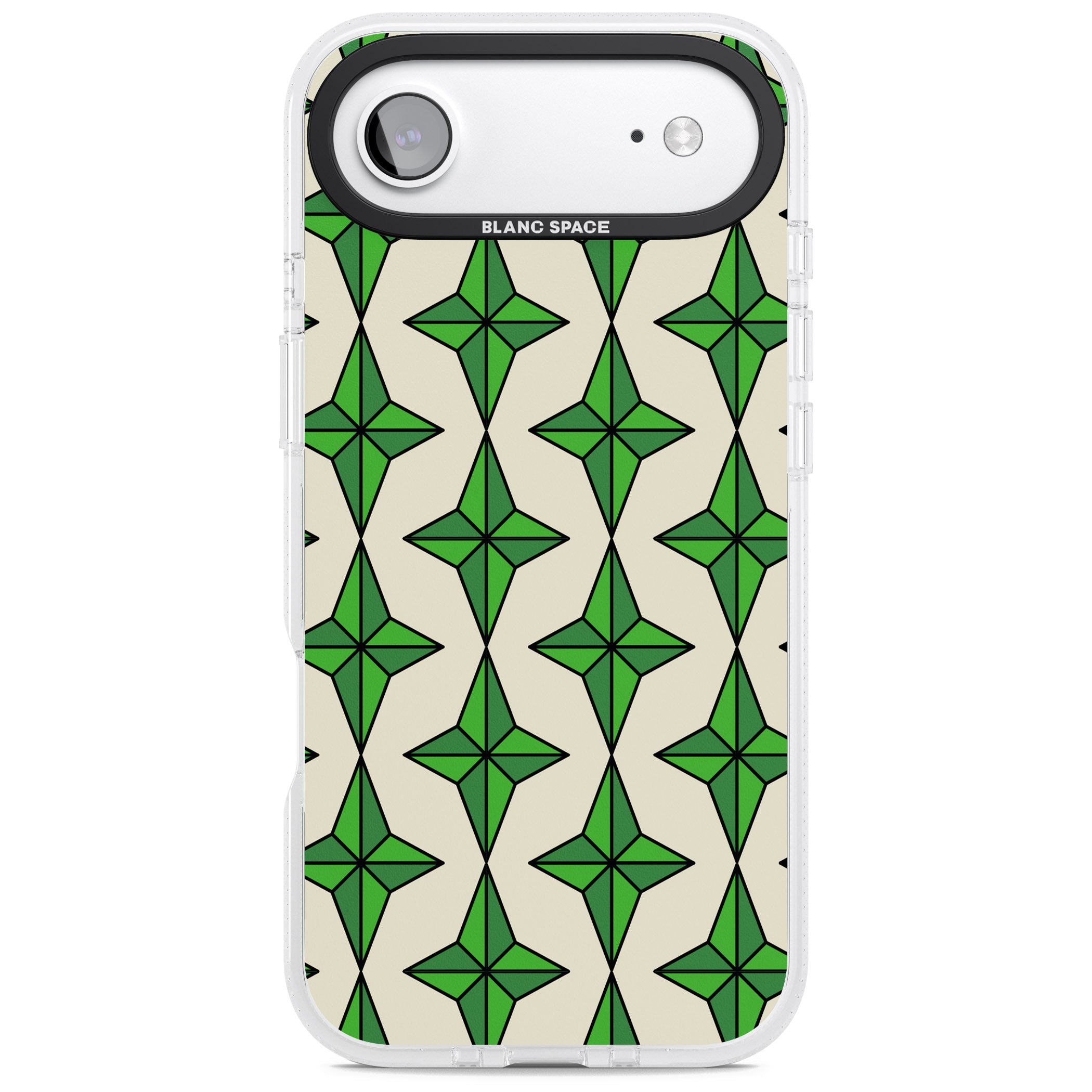 Emerald Stars Pattern iPhone 17 Air Impact Air Clear Phone Case